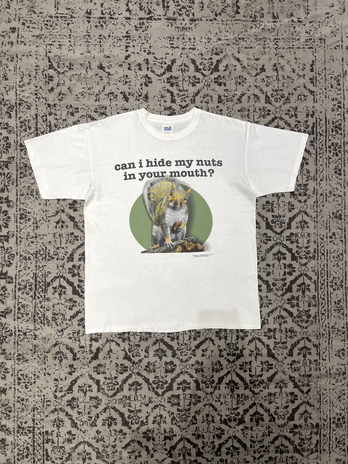 Vintage 00’s Statement “Can I Hide My Nuts In Your Mouth” Size US L / EU 52-54 / 3 - 2 Thumbnail
