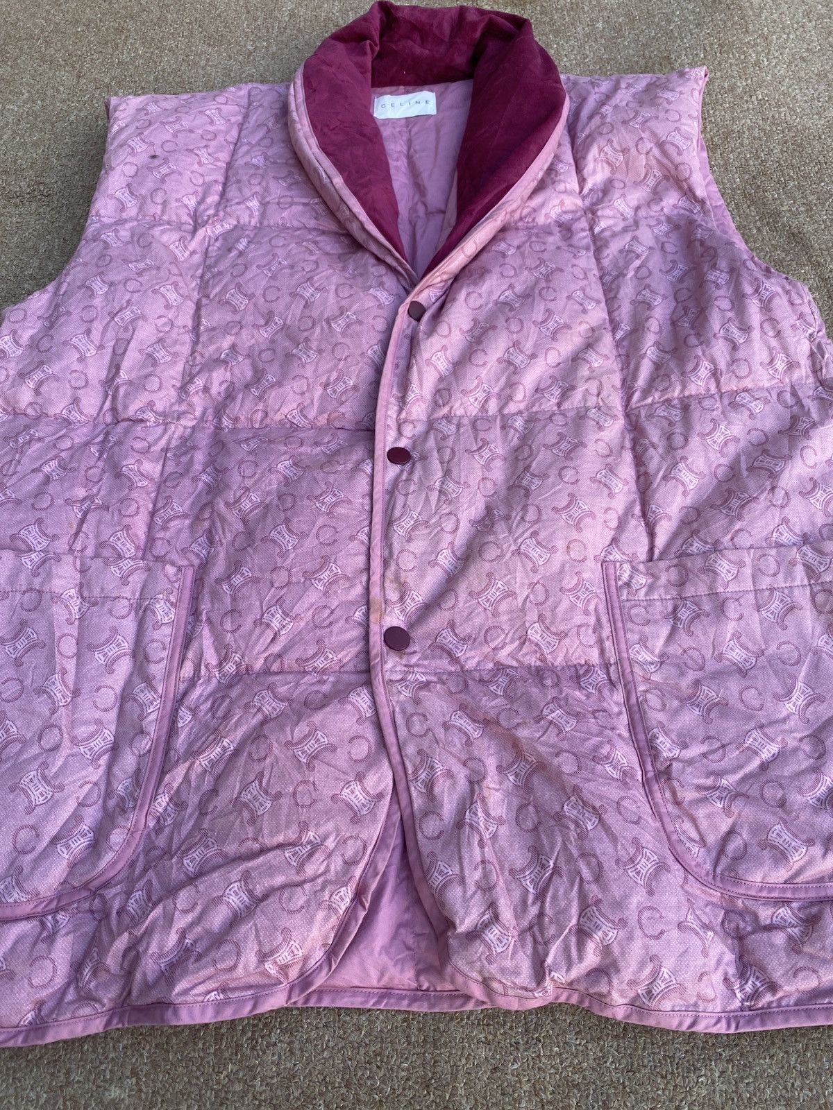 Celine × Hedi Slimane Vintage Celine monogram vest jacket Size US L / EU 52-54 / 3 - 7 Thumbnail