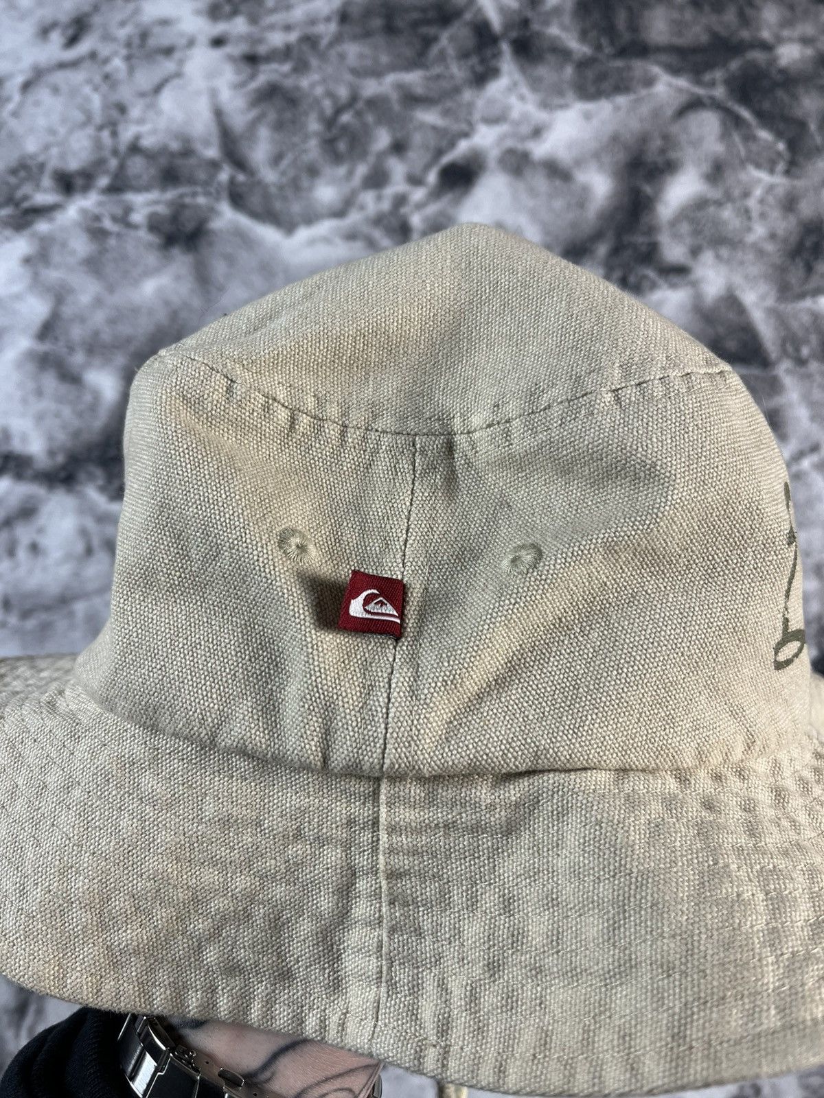 Quiksilver Vintage Quiksilver Bucket Hat Beige Surf Y2K Cotton Size ONE SIZE - 5 Thumbnail
