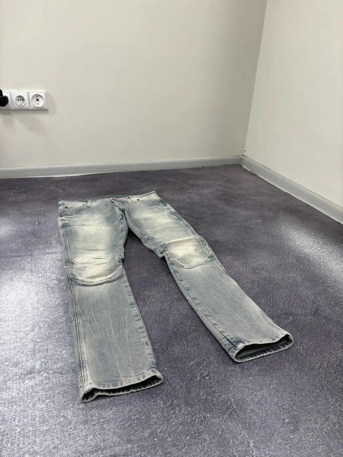 G-Star × Vintage Vintage G-Star Raw 3D Super Slim Faded Denim Japanese Jeans Size US 33 - 8 Thumbnail