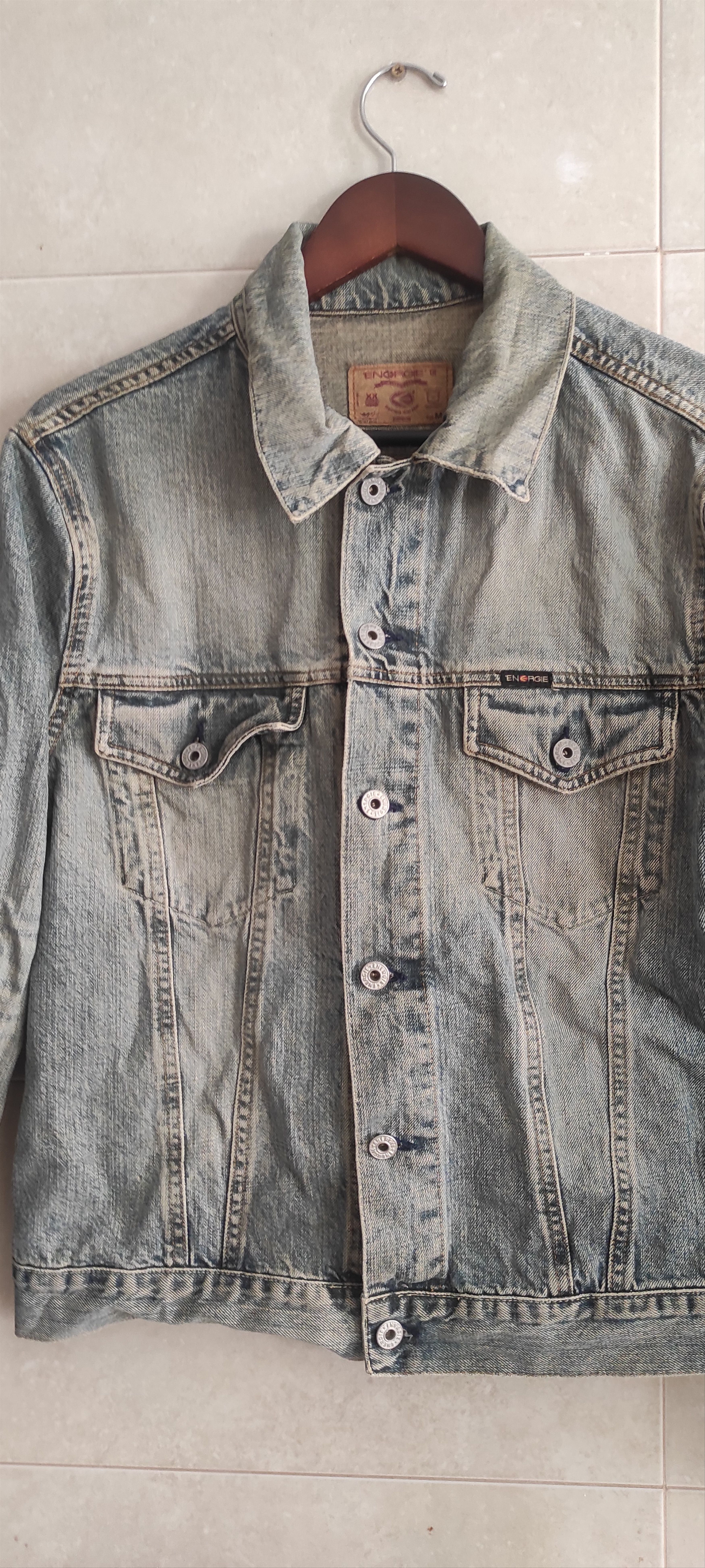Energie × Vintage Energie Jeans Men's Denim Jacket Biker MotorcycleTrucker Size US M / EU 48-50 / 2 - 7 Thumbnail