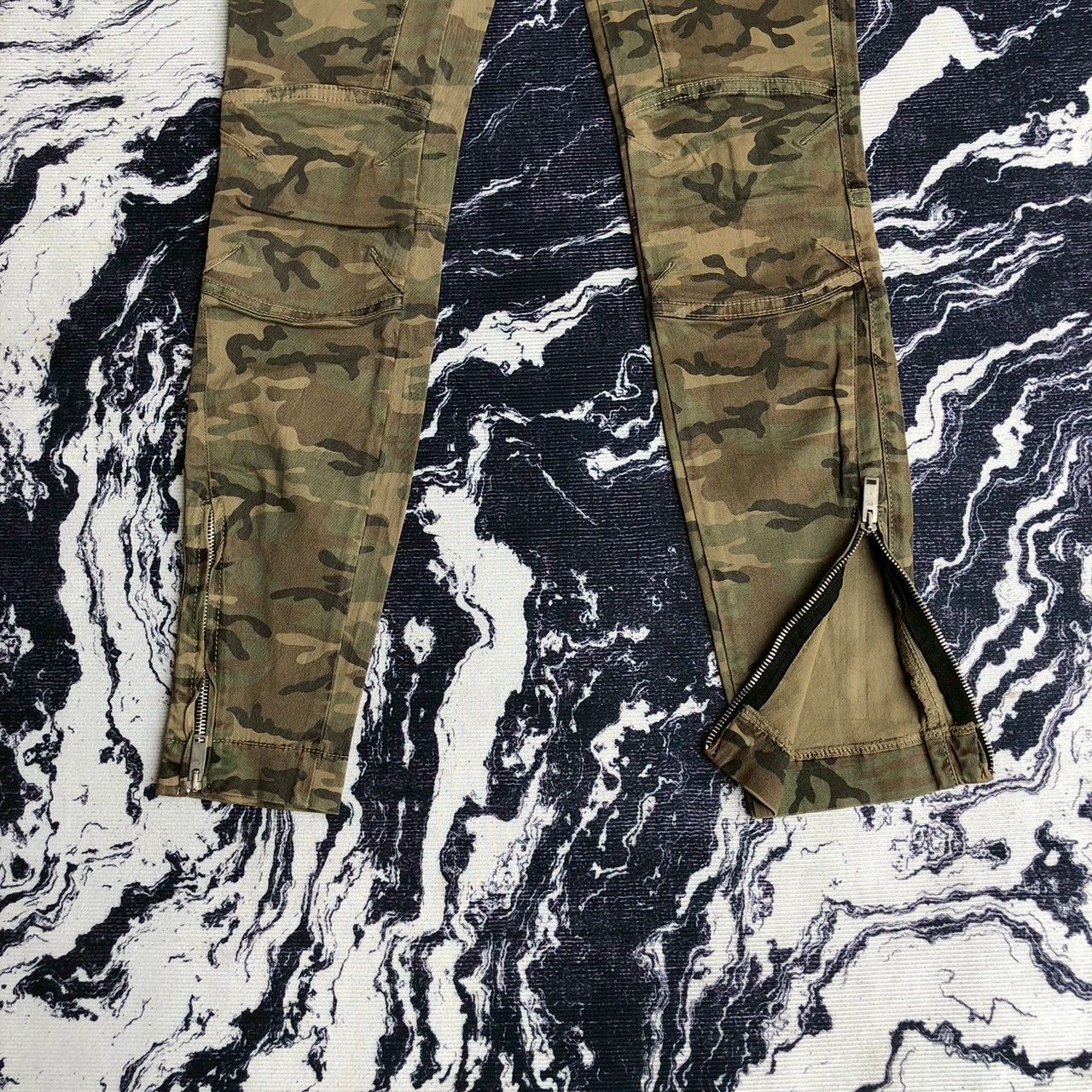 R13 R13 Moto Pants Camouflage Made in Italy Size 25 (Fits 29) Size 29" - 3 Thumbnail