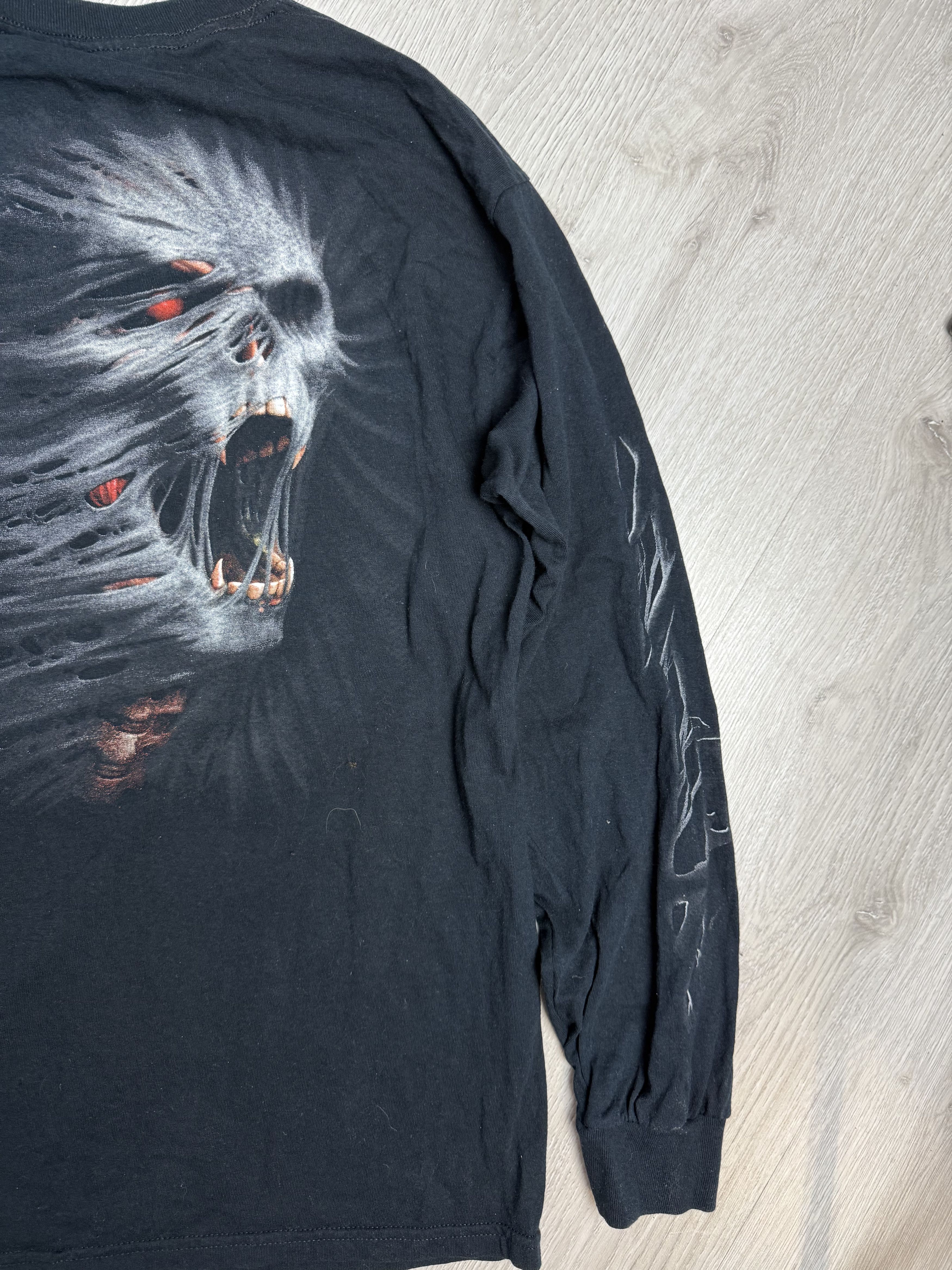 Band Tees × Japanese Brand Vintage Y2K Spiral Scream Skull Horror Rock Tee Shirt Size US L / EU 52-54 / 3 - 5 Thumbnail