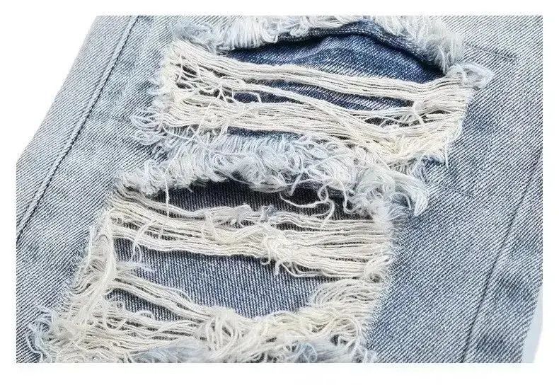 Japanese Brand Ripped Hole High Street Retro Jeans Wide Leg Size US 32 / EU 48 - 5 Thumbnail