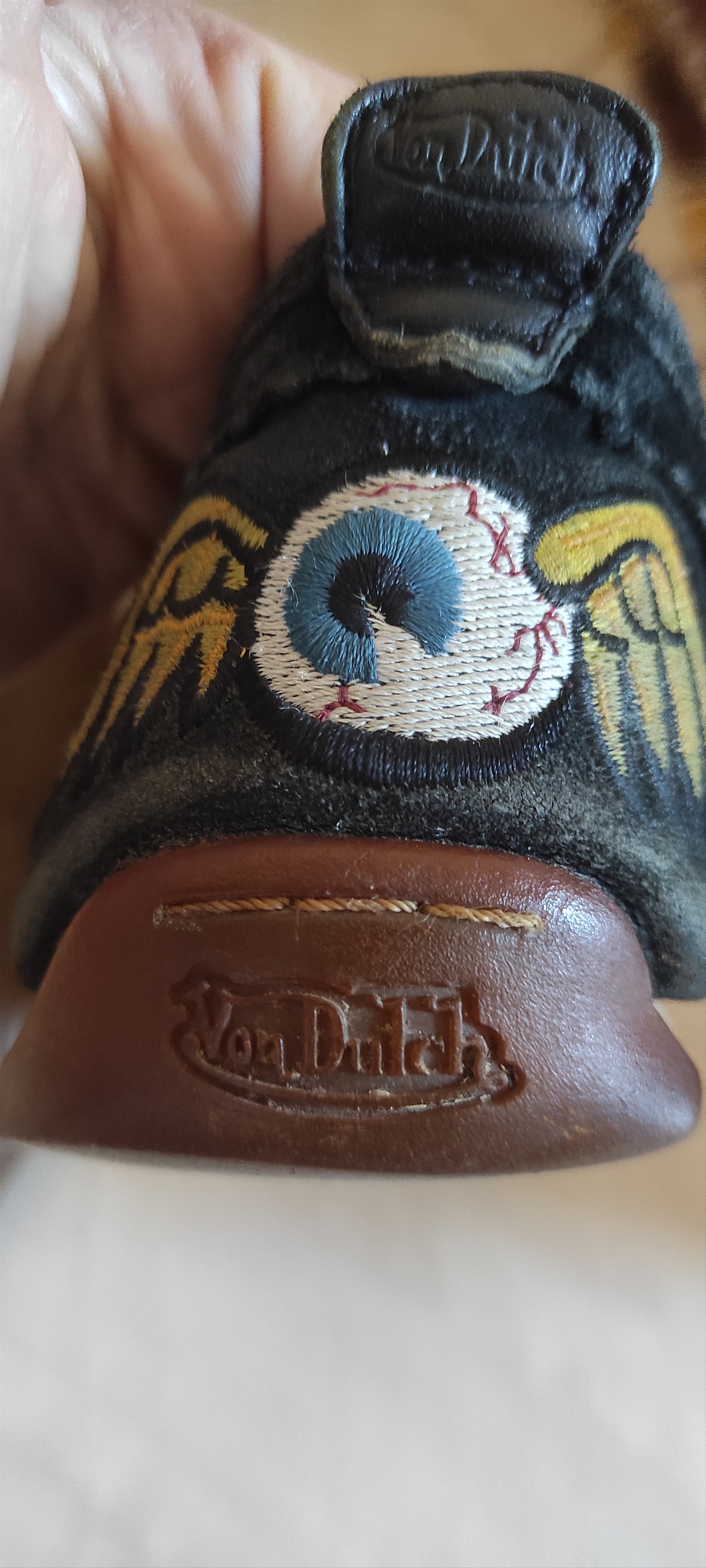 Vintage × Von Dutch Von Dutch Leather Sneakers Suede Flying Emboidered Eyeball Size US 8 / EU 41 - 10 Thumbnail