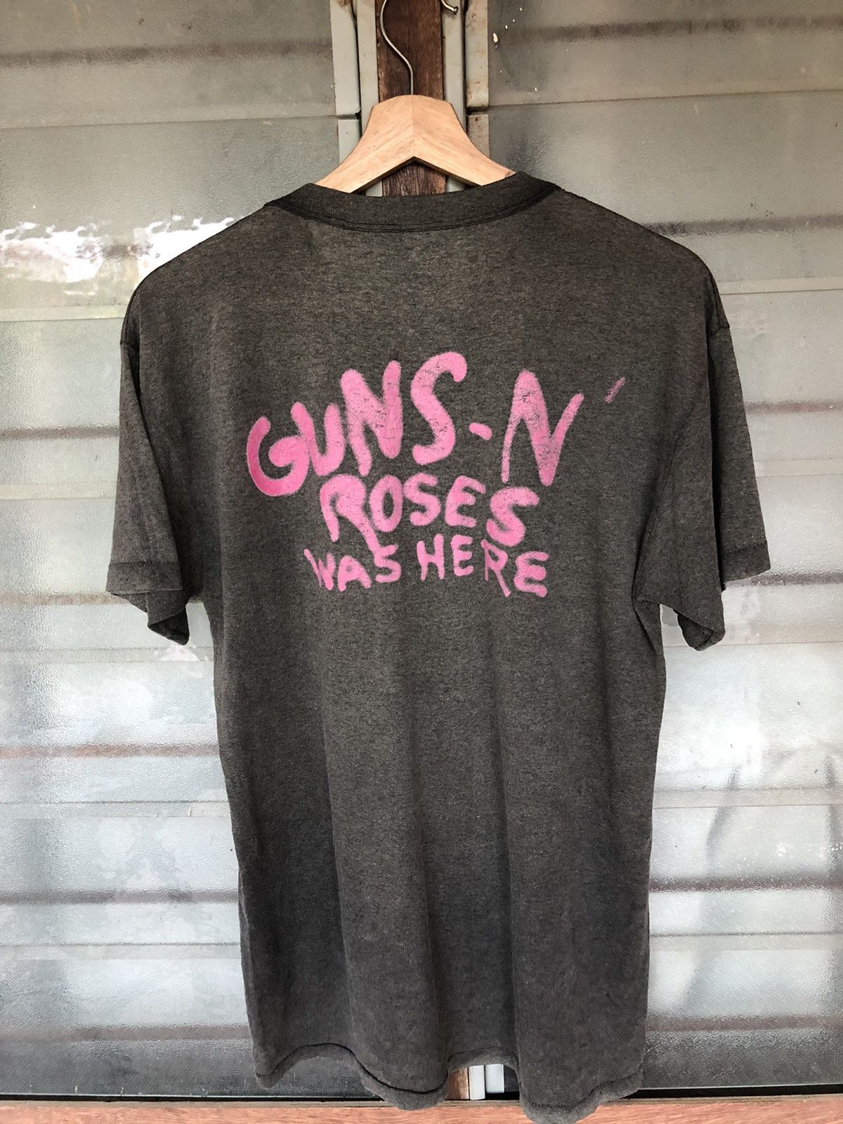 Band Tees × Guns N' Roses × Vintage Vintage 80’s Gun’s and Roses Was Here Faded Shirt Tee Rare Size US M / EU 48-50 / 2 - 8 Thumbnail