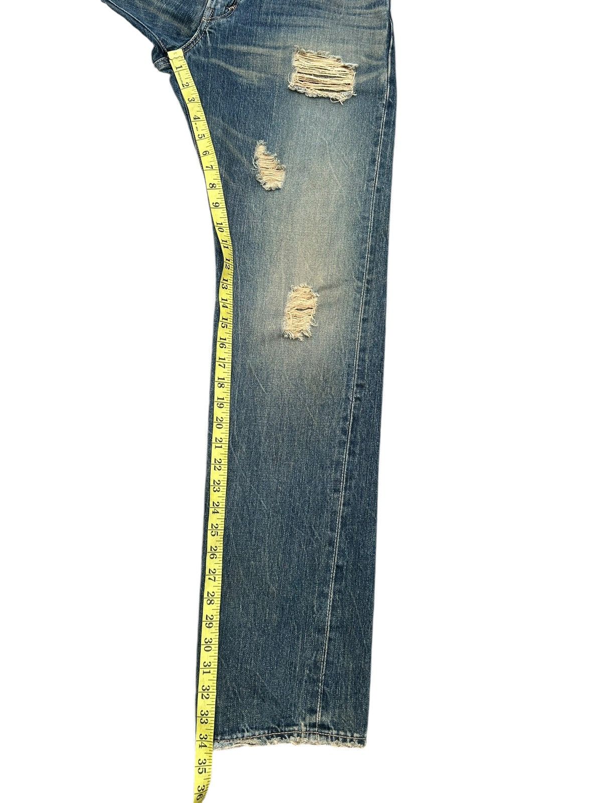 Kapital Thrashed Vintage Edwin 505 Selvedge Rusty Denim Jeans Size US 32 / EU 48 - 22 Thumbnail
