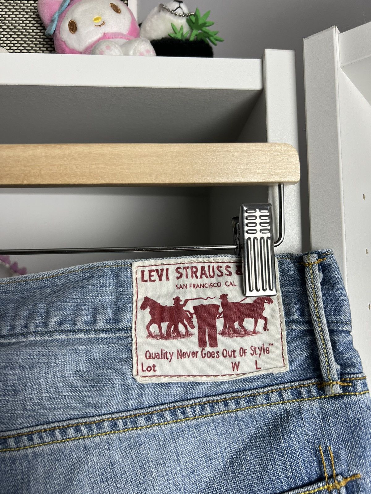 Levi's × Vintage Vintage 90s Levi’s babyblue denim shorts / jords 32 skate y2k Size US 32 / EU 48 - 4 Thumbnail