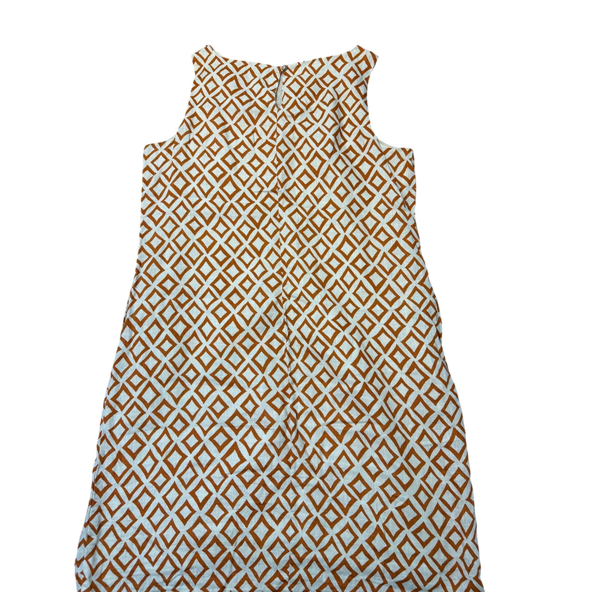 Lands' End Lands End Sleeveless Shift Dress Linen Geometric Diamond Bea Size XL / US 12-14 / IT 48-50 - 3 Thumbnail