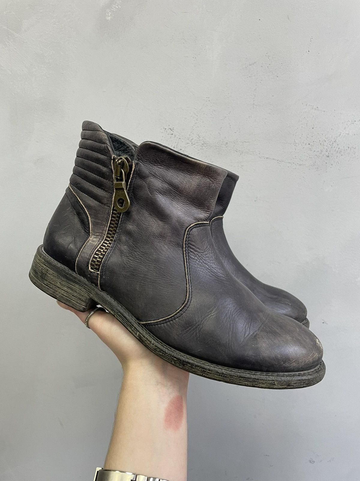 Hedi Slimane Moto racing Leather Boots gothic guidi Style y2k Size US 8 / EU 41 - 1 Thumbnail