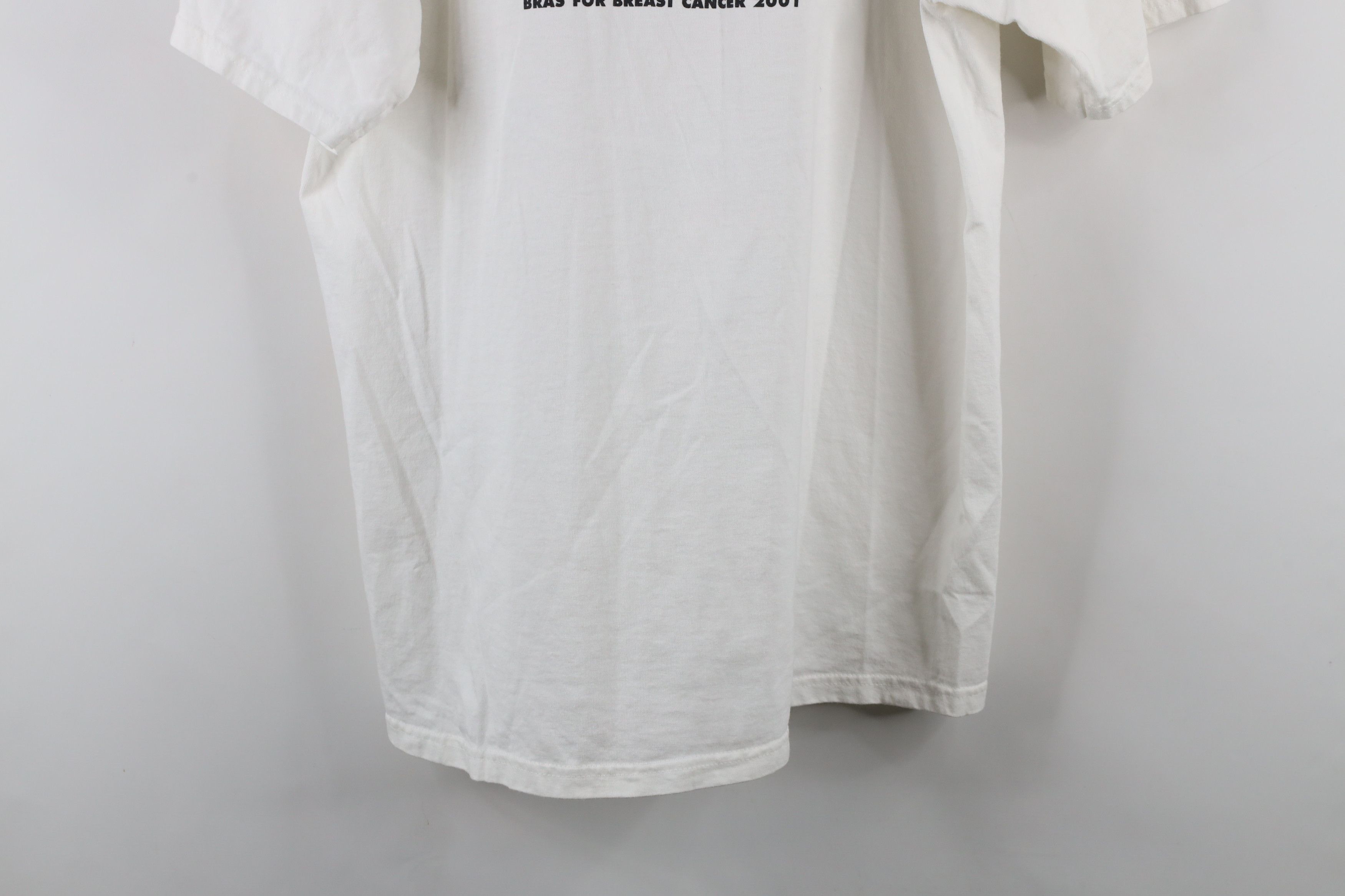 Gildan × Vintage Vintage Y2K 2001 & Heifers Saloon Breast Cancer Bra T-Shirt Size L / US 10 / IT 46 - 12 Thumbnail