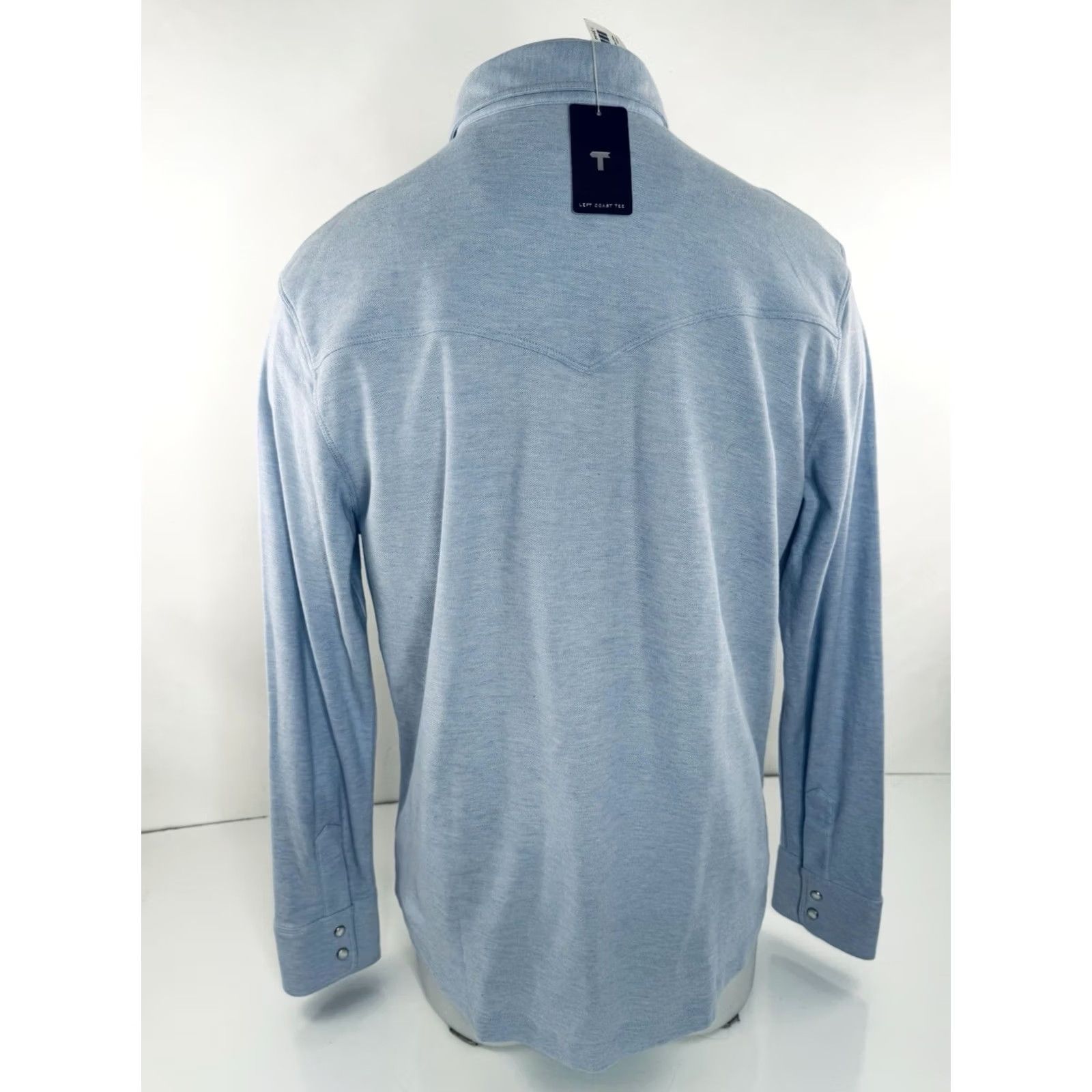 Vintage LEFT COAST TEE Western Pearl Snap M Shirt Blue Button-Up Mens Size US M / EU 48-50 / 2 - 4 Thumbnail