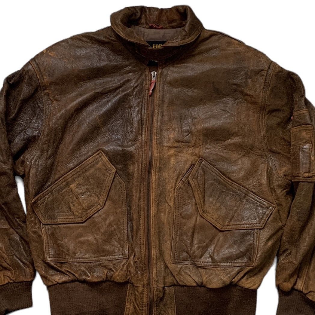Kadoya Vtg Kadoya Force Macee Bomber Leather Moto Jacket Size US L / EU 52-54 / 3 - 2 Thumbnail