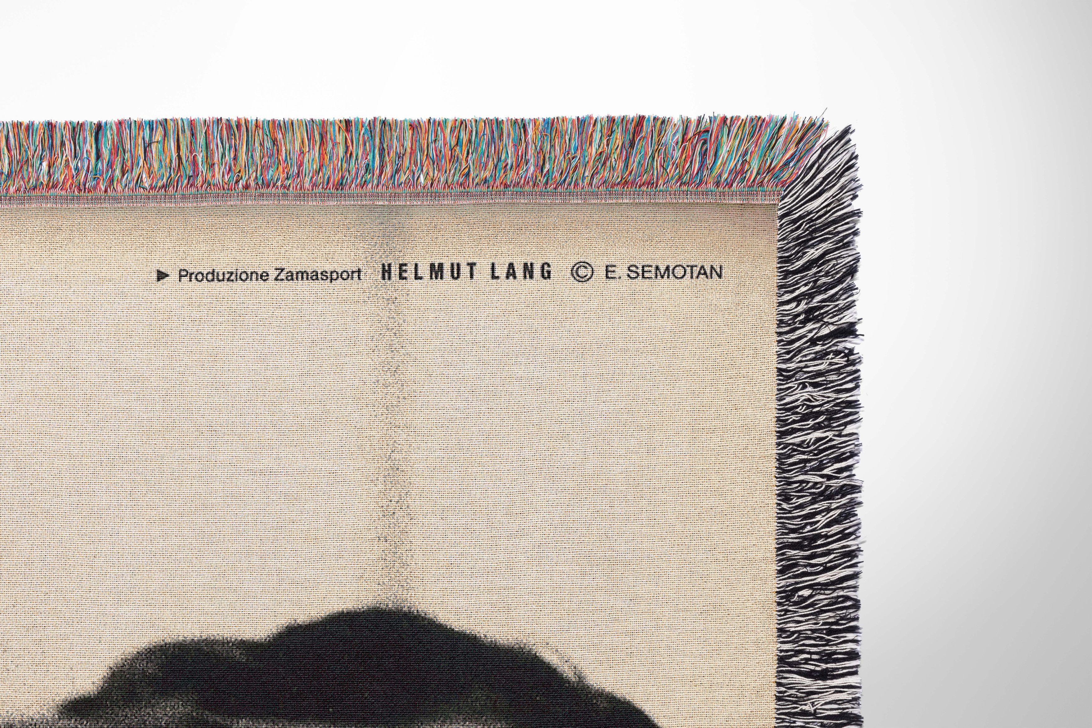 Helmut Lang 90s Helmut Lang Blanket Woven Jacquard Art Fashion Gift Logo Size ONE SIZE - 2 Thumbnail