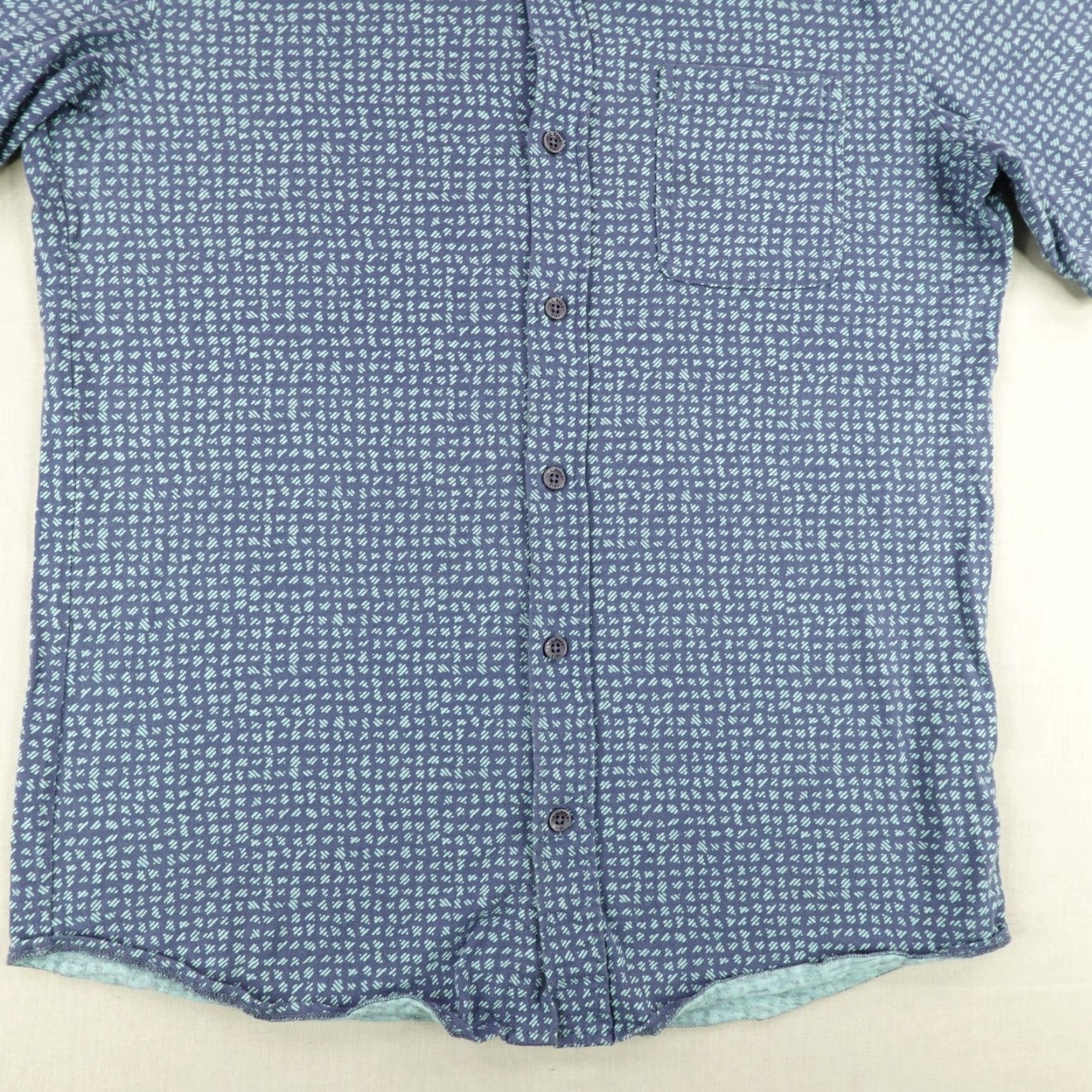 Vintage LL Bean Shirt Mens Large Blue Geometric Organic Cotton Slightly Fitted Flex Size US L / EU 52-54 / 3 - 4 Thumbnail