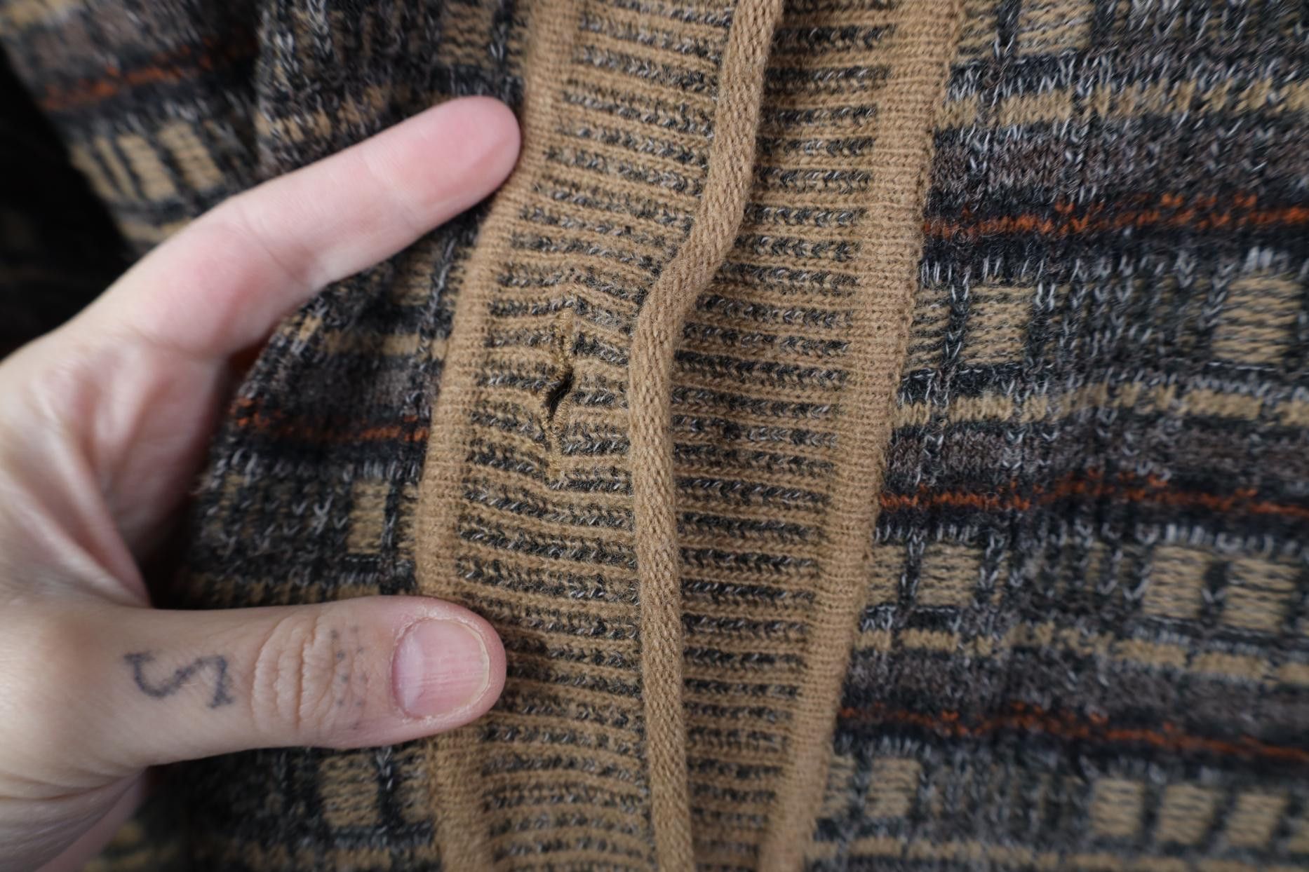 Vintage Vintage 90s Coogi Style Earth Tone Collared Cardigan Sweater Size XL / US 12-14 / IT 48-50 - 4 Thumbnail