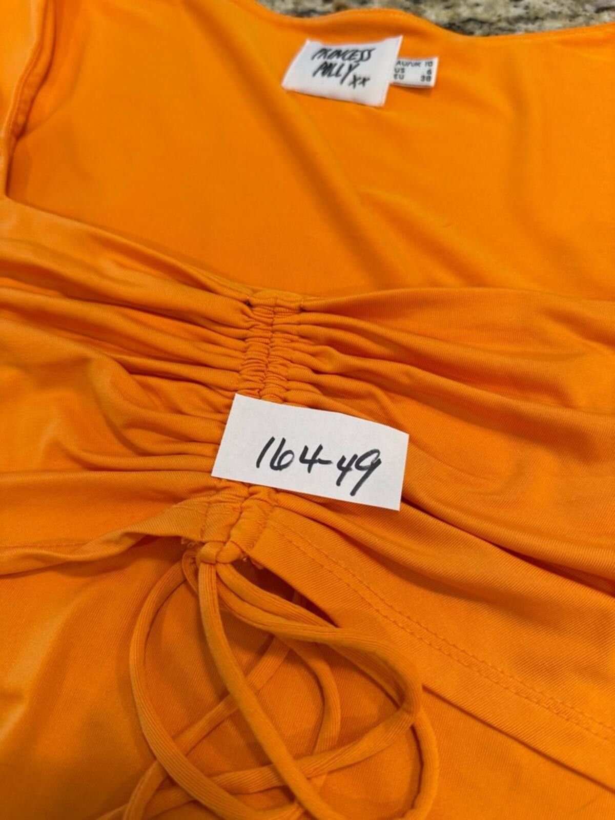 Other Princess Polly orange crop top ruching long sleeves SZ 6 Size M / US 6-8 / IT 42-44 - 9 Thumbnail