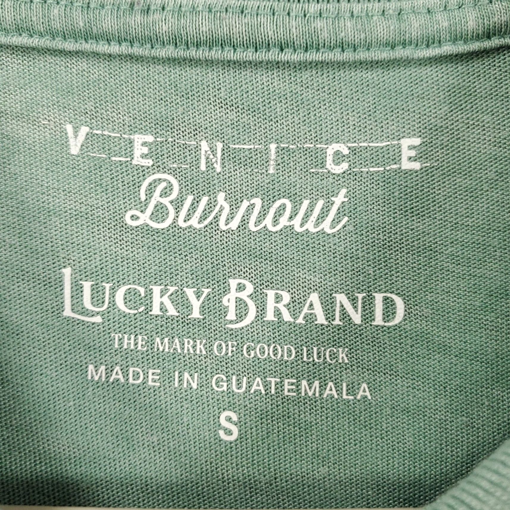 Lucky Brand Lucky Brand Venice Burnout Polo Shirt Mens Small Green Lightweight Super Soft Size US S / EU 44-46 / 1 - 5 Thumbnail