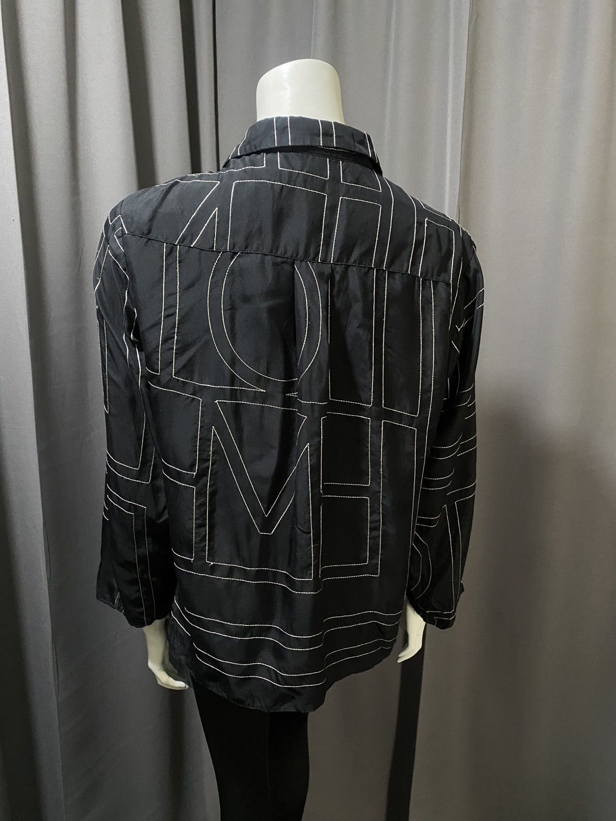 Toteme Toteme- Sanville Monogram Silk Shirt Size M / US 6-8 / IT 42-44 - 3 Thumbnail