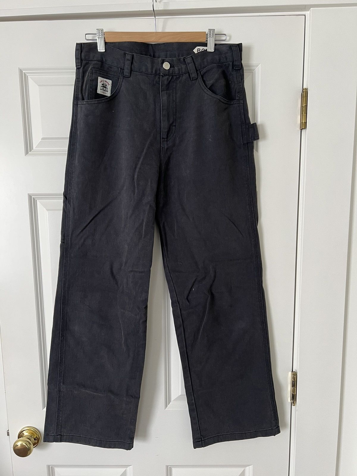 image of Bode Black Washed Denim Knollybrook Painter Pant, Men's (Size 30)