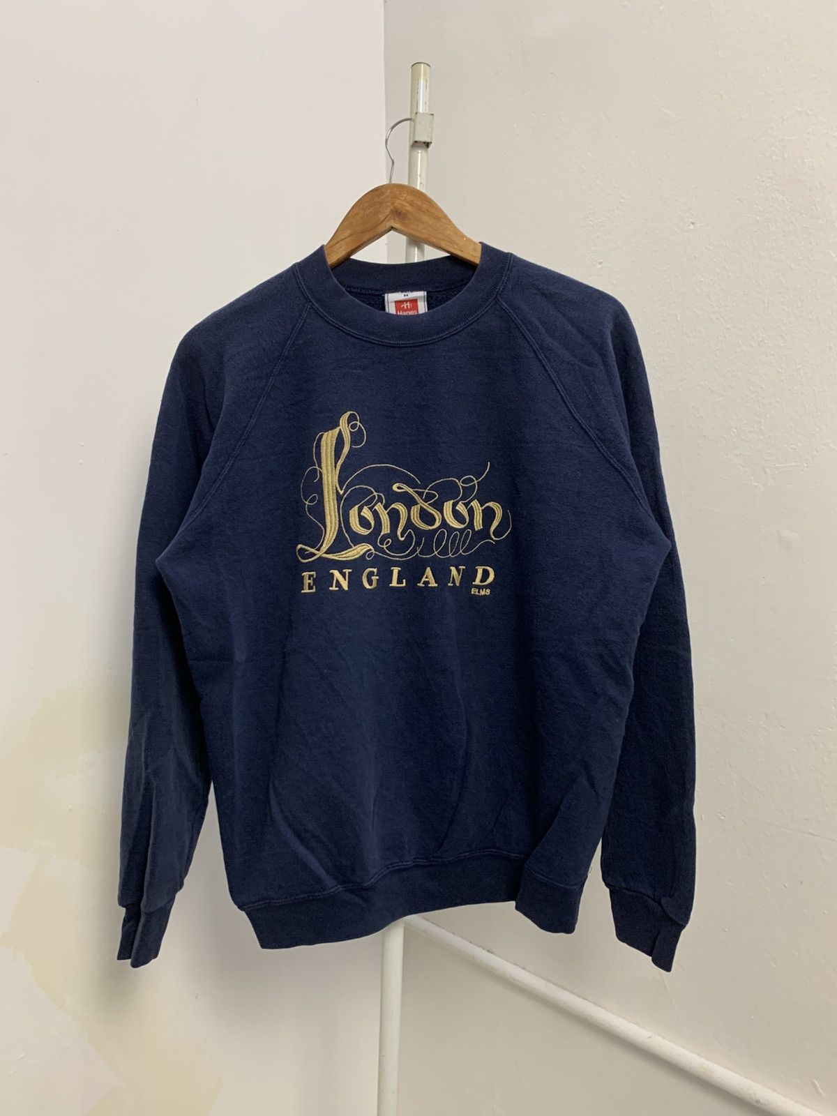 Hanes × Vintage Vintage London England embriodery spell sweatshirt Size US M / EU 48-50 / 2 - 1 Thumbnail