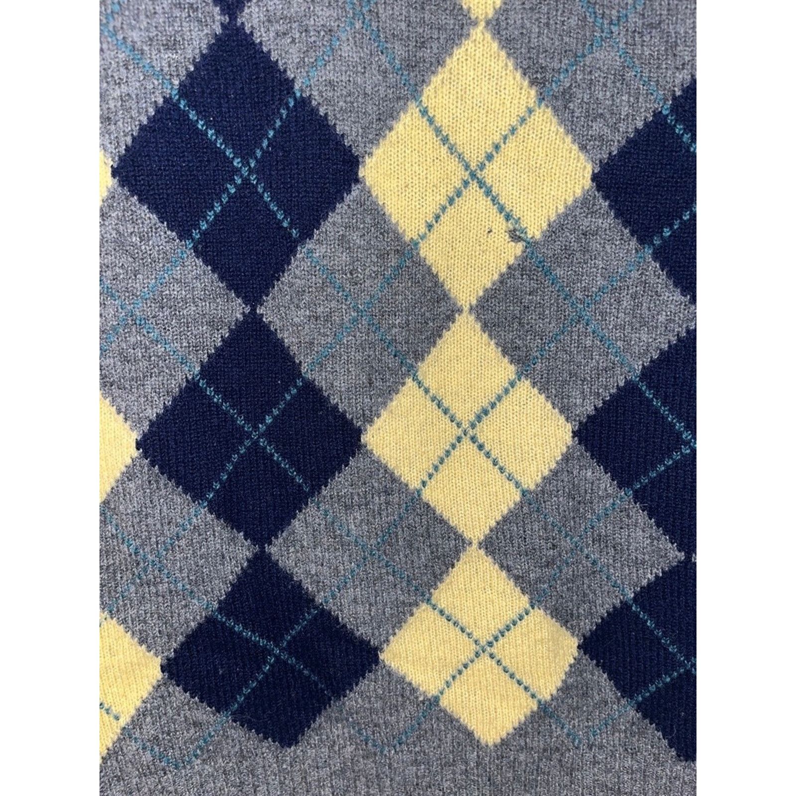 Other Lord Jeff Argyle Shetland Wool Sweater Vest USA Sz M 80s VTG Size US M / EU 48-50 / 2 - 5 Thumbnail