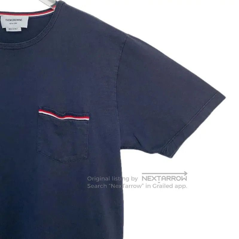 Thom Browne Thom Browne Men's Navy Cotton T-Shirt . Size US L / EU 52-54 / 3 - 4 Thumbnail