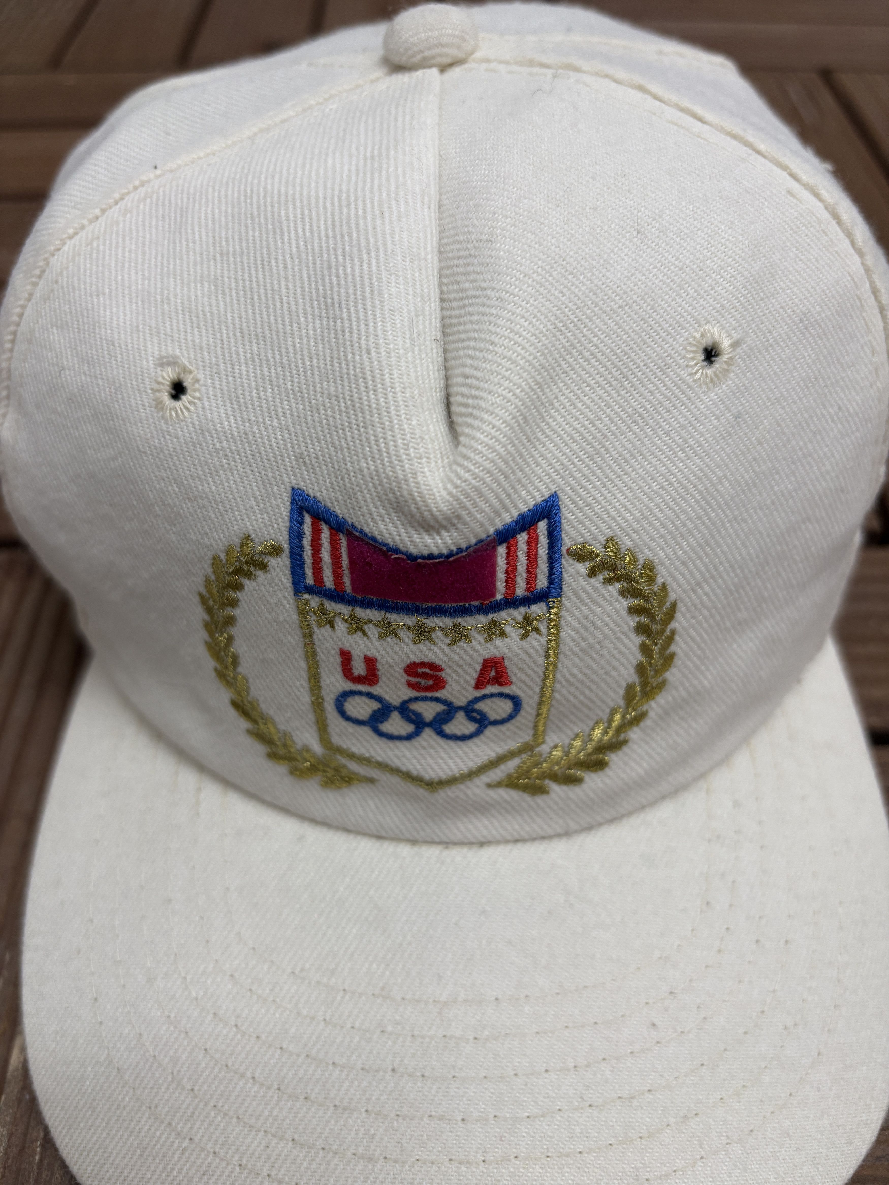 Vintage United States Olympics Vintage White Hat Cap Size ONE SIZE - 3 Thumbnail