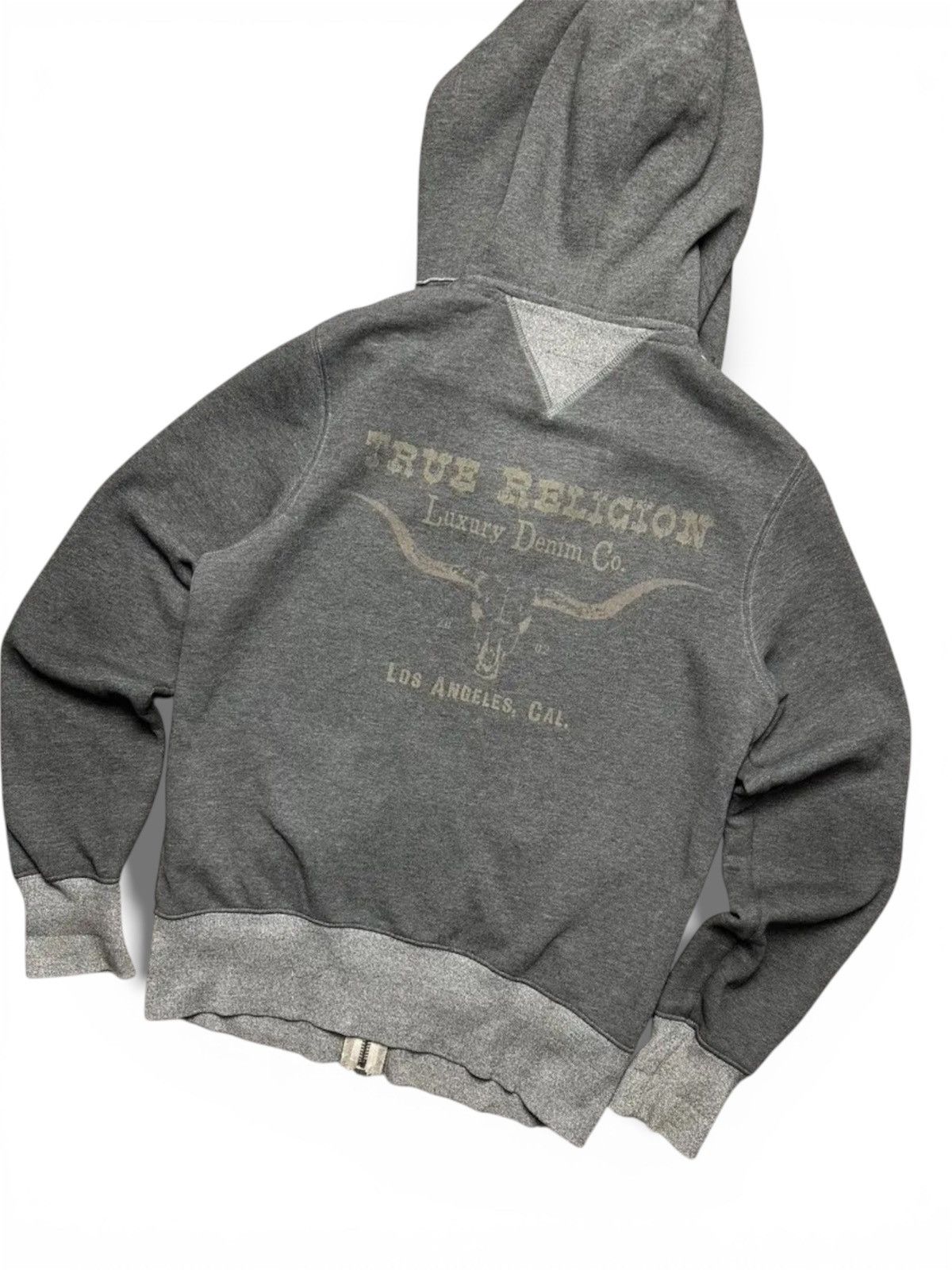 True Religion Vintage True Religion zip hoodie rare big logo bulls denim Size US S / EU 44-46 / 1 - 1 Thumbnail