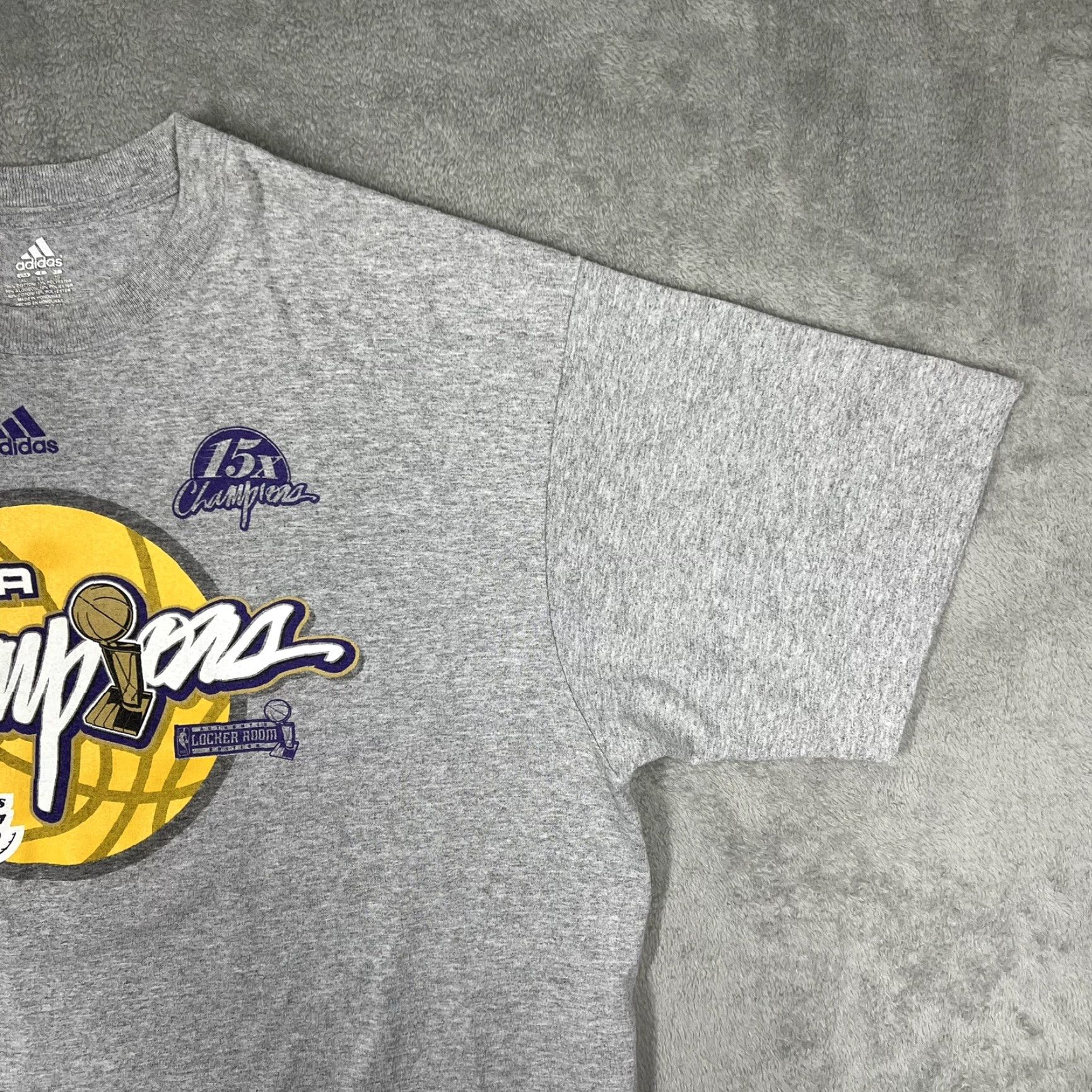 Adidas Los Angeles Lakers 2009 NBA Finals Champions Mens XL T-Shirt Locker Room Edition Size US XL / EU 56 / 4 - 2 Thumbnail