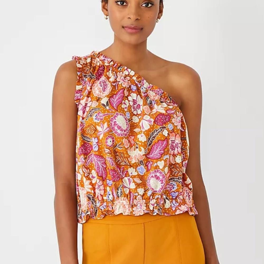 Ann Taylor Ann Taylor l NWT Batik One Shoulder Top XS Size XS / US 0-2 / IT 36-38 - 1 Thumbnail