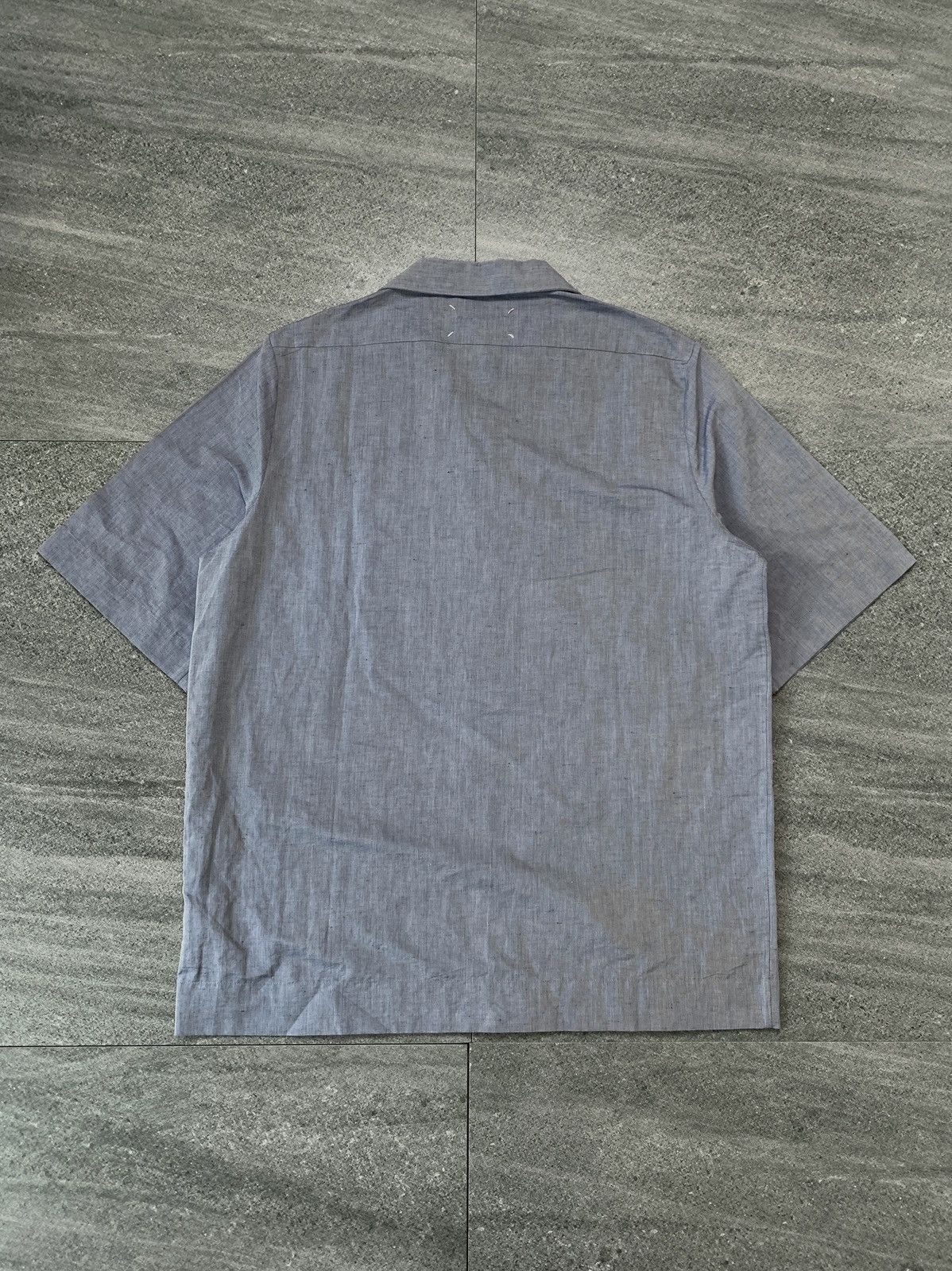 Maison Margiela FREE TAX! BNWT MM Embroidery Linen Blend Camp Collar Shirt Size US M / EU 48-50 / 2 - 8 Thumbnail