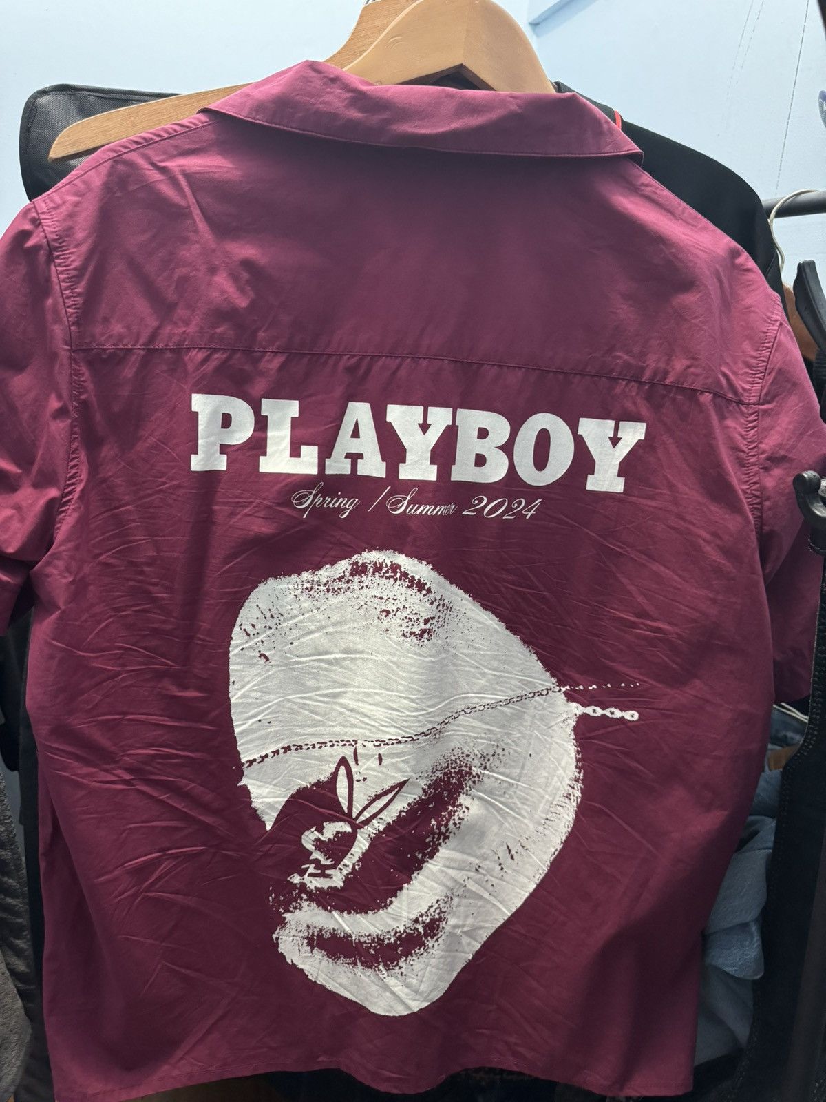 Homme + Femme La Homme Femme Playboy Burgundy Button Up Size US M / EU 48-50 / 2 - 4 Thumbnail