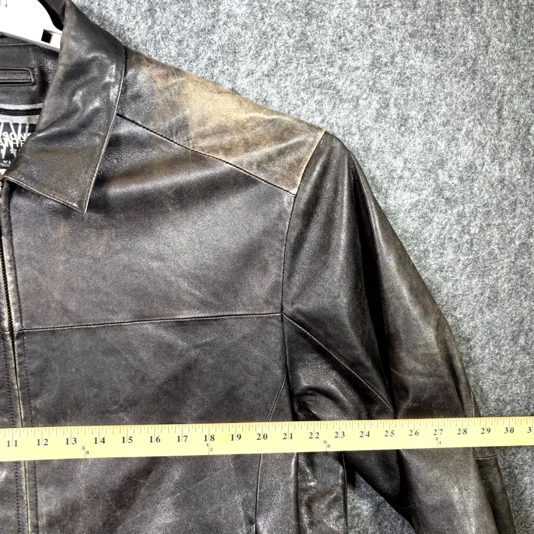 Vintage Wilsons Leather Jacket Mens XL Black Lined Full Zip Grunge Punk Motorcycle Biker Size US XL / EU 56 / 4 - 4 Thumbnail