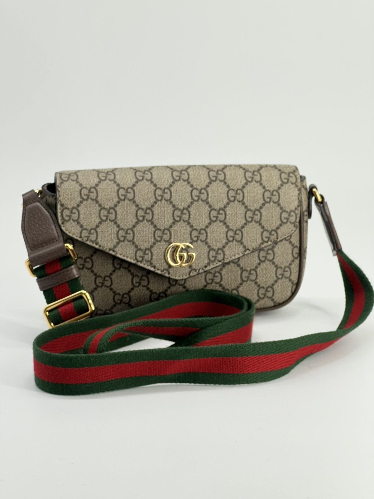 Gucci Gucci Ophidia Mini GG Supreme Canvas Shoulder Bag Size ONE SIZE - 3 Thumbnail
