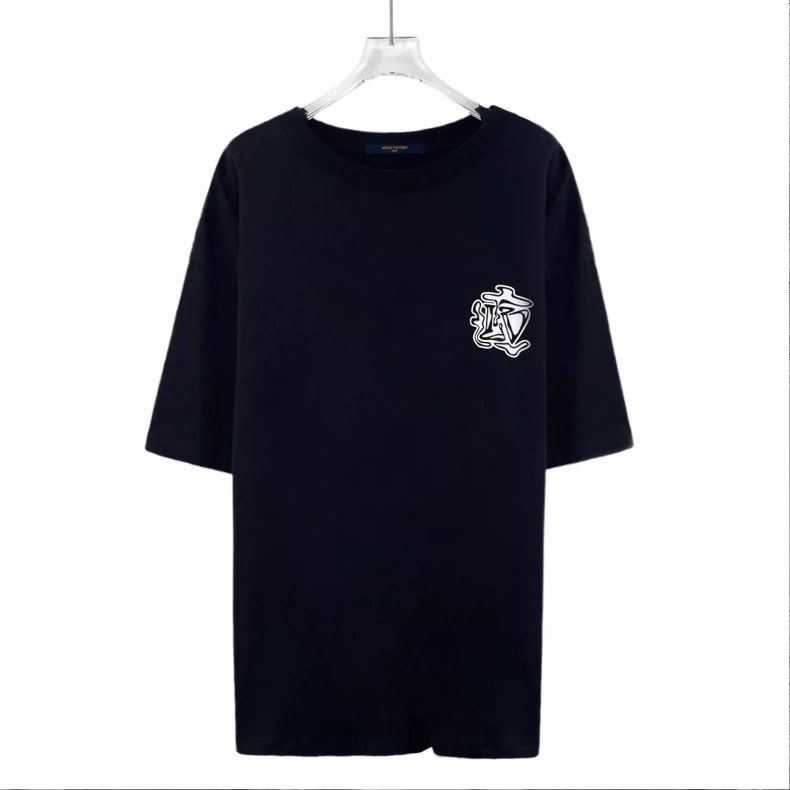 Louis Vuitton Louis Vuitton Black smoke logo printed cotton crew neck sh Size US XXL / EU 58 / 5 - 1 Thumbnail