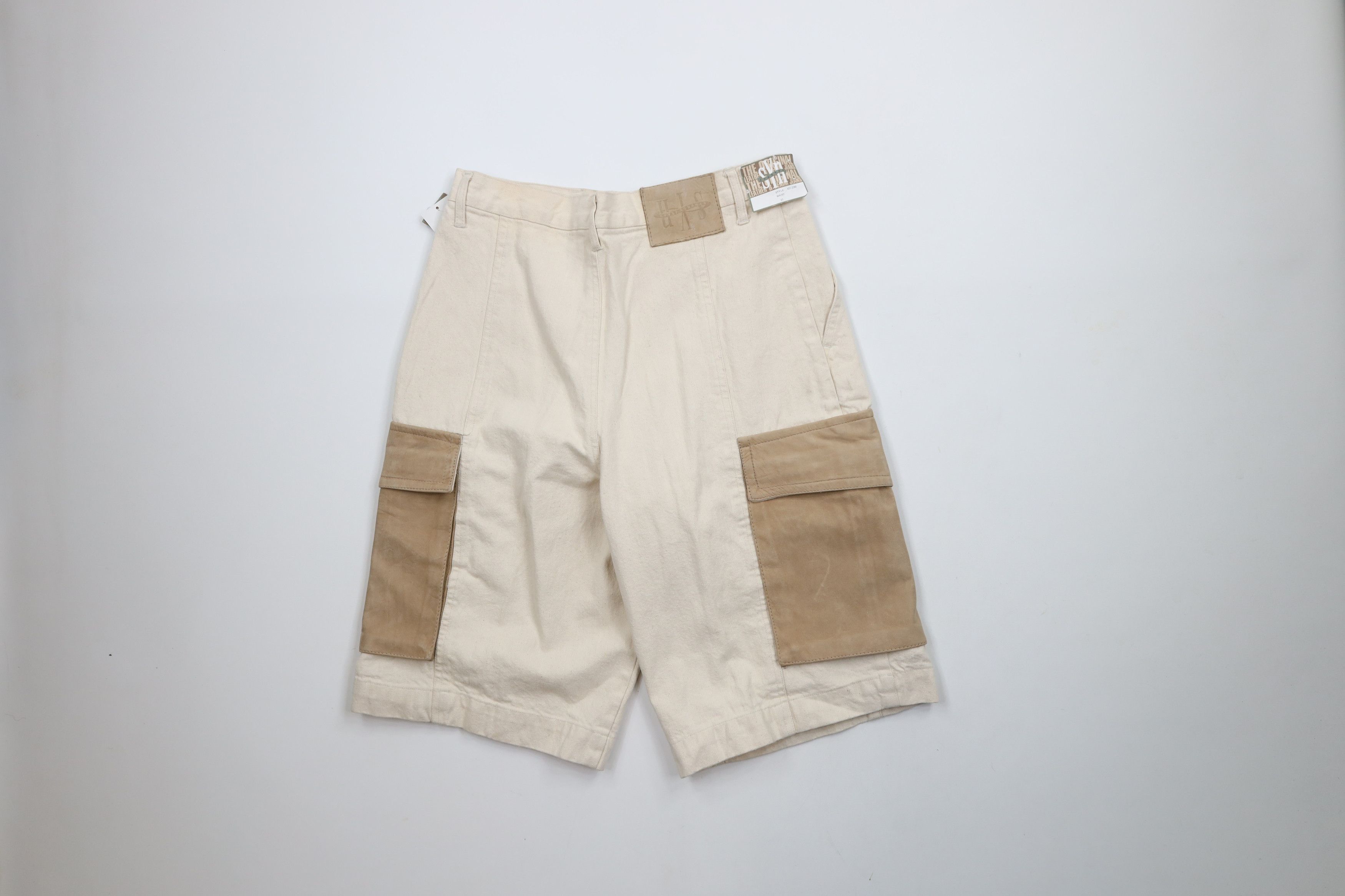 Vintage Deadstock Vintage 90s Streetwear Skateboard Leather Shorts Size US 31 - 12 Thumbnail