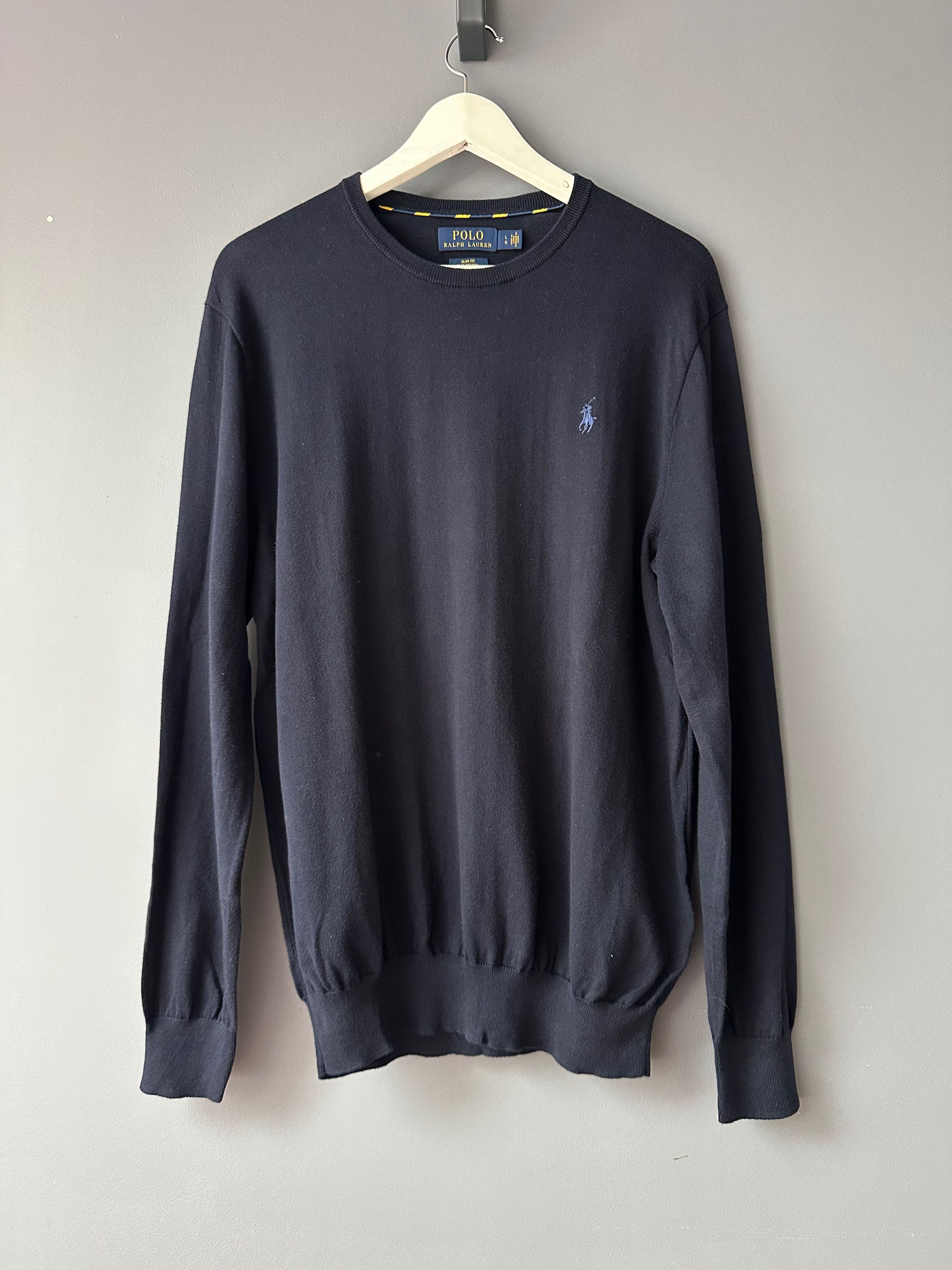 Polo Ralph Lauren Polo Ralph Lauren Pima Cotton Navy Jumper Sweater Size US L / EU 52-54 / 3 - 1 Thumbnail