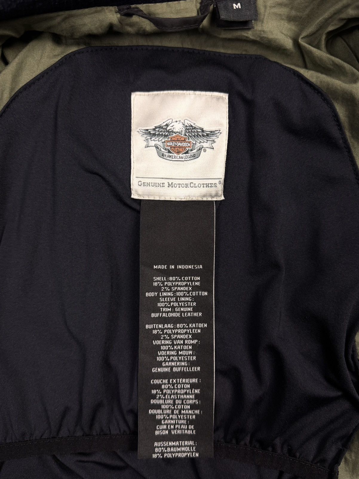 Harley Davidson Harley Davidson Vintage Buffalo Leather Denim Biker Jacket Size M / US 6-8 / IT 42-44 - 20 Thumbnail