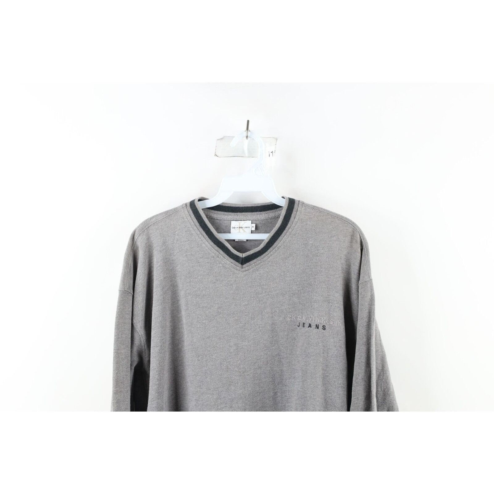 Calvin Klein × Vintage Vintage 90s Calvin Klein Ribbed Knit Long Sleeve T-Shirt Size US M / EU 48-50 / 2 - 2 Thumbnail