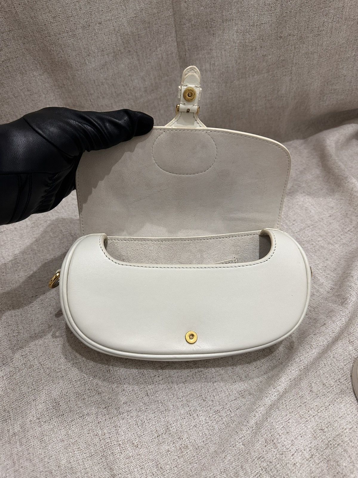 Christian Dior Monsieur Christian Dior Bobby East-West Bag - Latte Box Calfskin Size ONE SIZE - 6 Thumbnail
