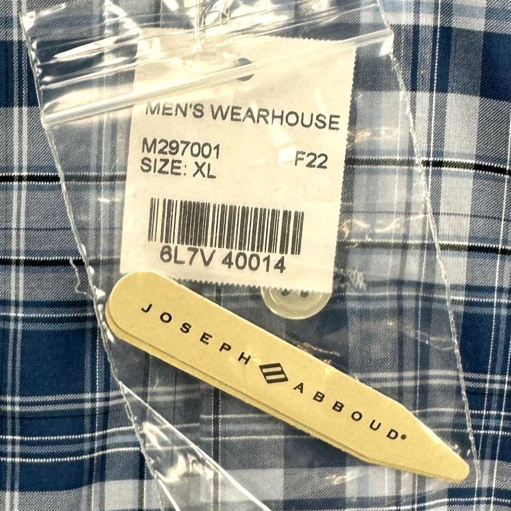 Joseph Abboud VINTAGE? No. Joseph Abboud Shirt Mens XL Blue Plaid Non-Iron Button Up Long Sleeve Button-Up Shirt XL Blue Plaid Mens NEW Size US XL / EU 56 / 4 - 2 Thumbnail