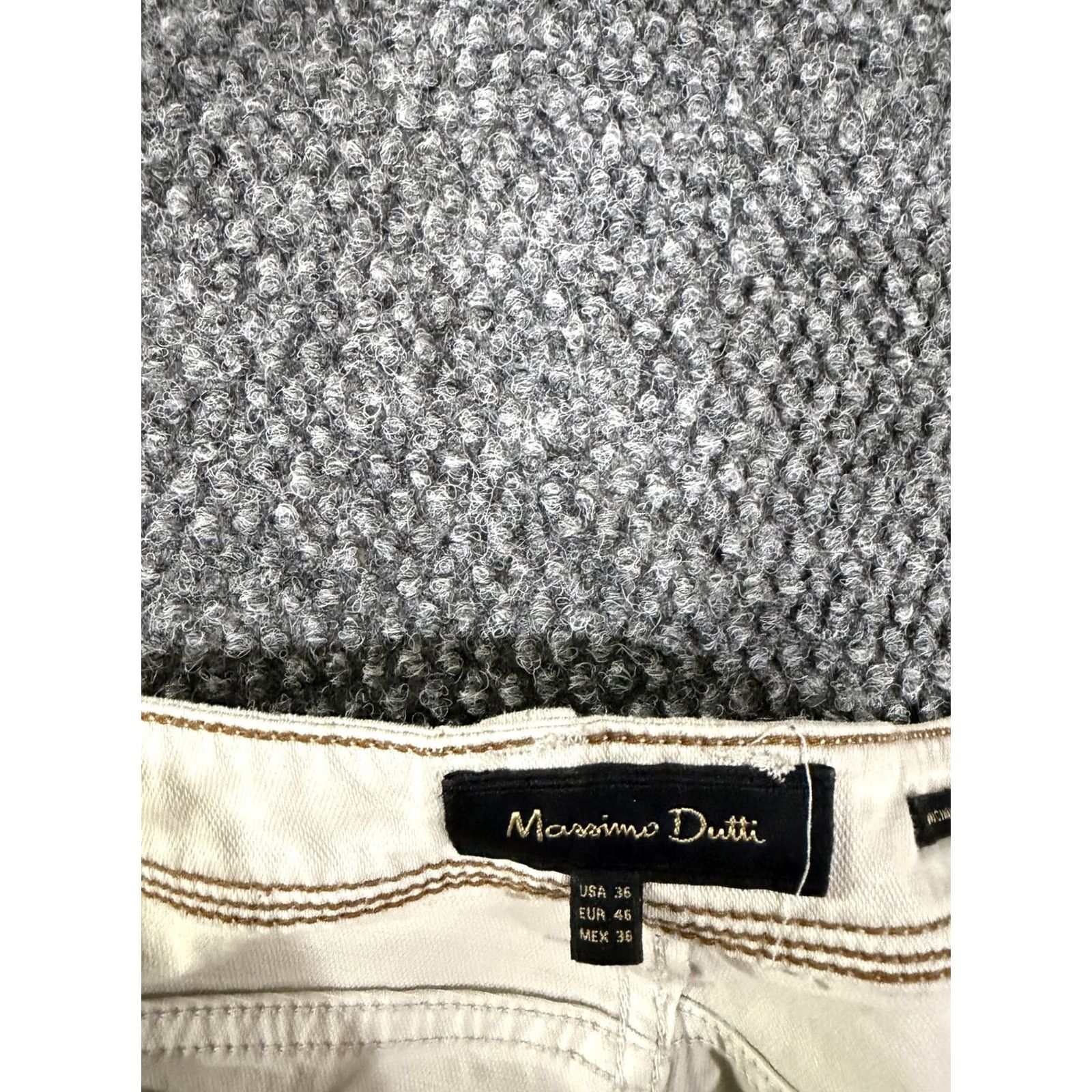 Massimo Dutti Massimo Dutti Jeans Mens 36 White Regular Straight Leg Denim Light Wash Shirt? Size US 36 / EU 52 - 6 Thumbnail