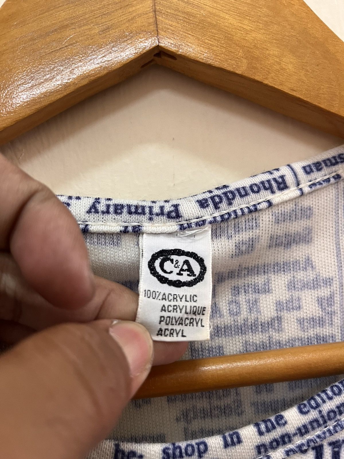 Japanese Brand C & A Full Print Newspaper Longsleeve Shirt Size US M / EU 48-50 / 2 - 10 Thumbnail