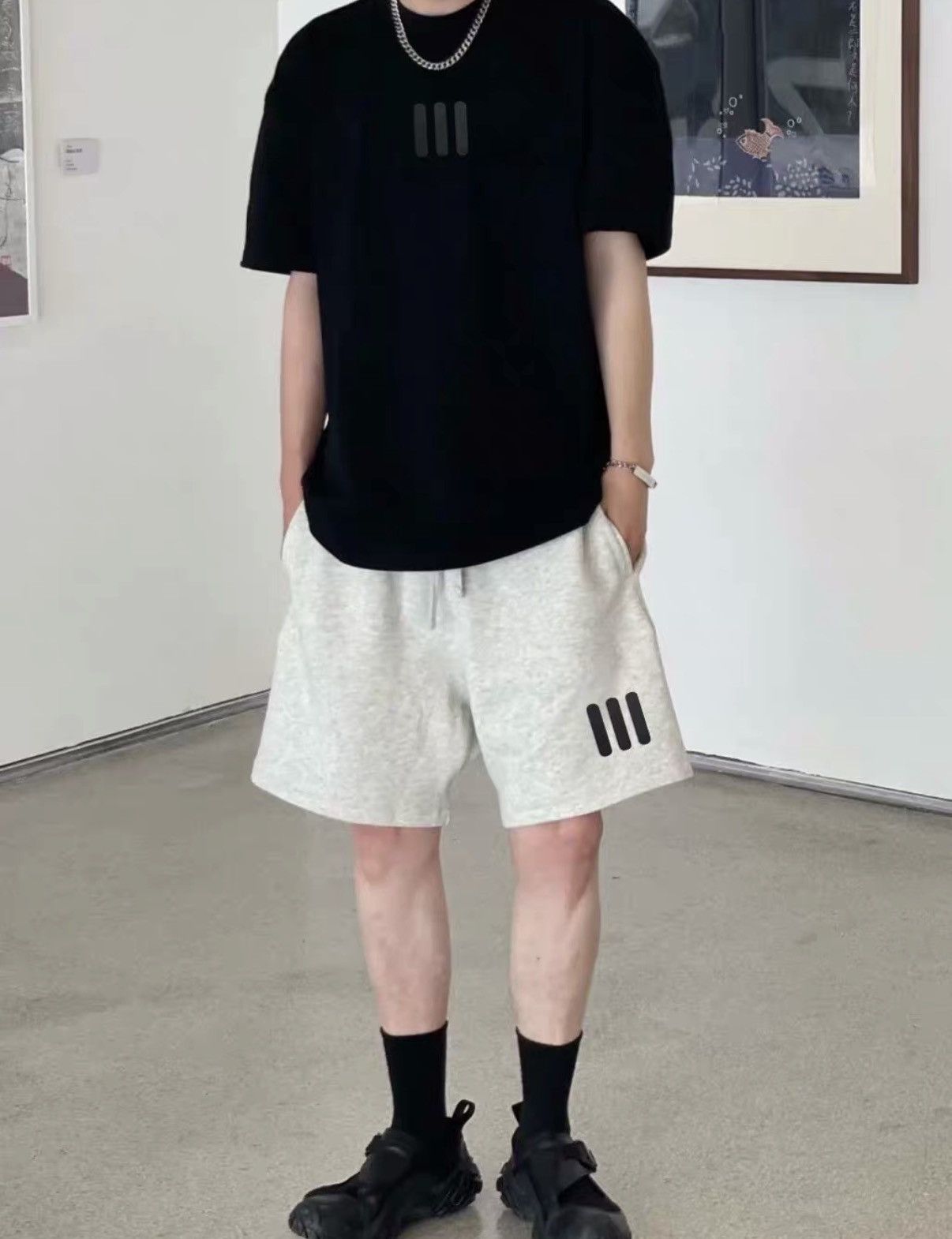 FOG FOG x Three-Stripes ESSENTIALS ZONE Casual Loose Shorts J43 Size US 34 / EU 50 - 2 Thumbnail