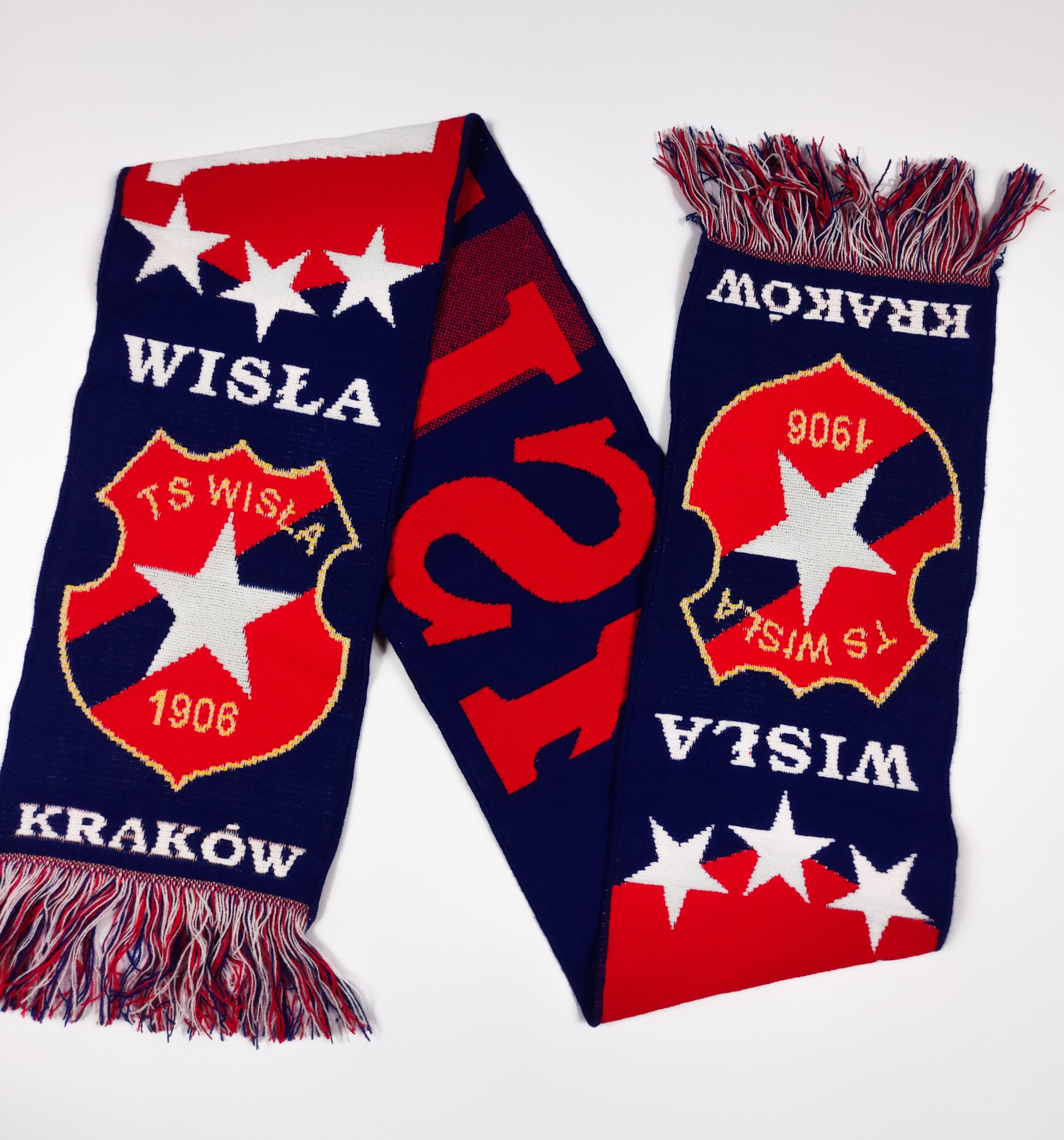 Other TS Wisla Krakow Ultras Hooligans Scarf Schal Vintage Cracow Size ONE SIZE - 1 Thumbnail