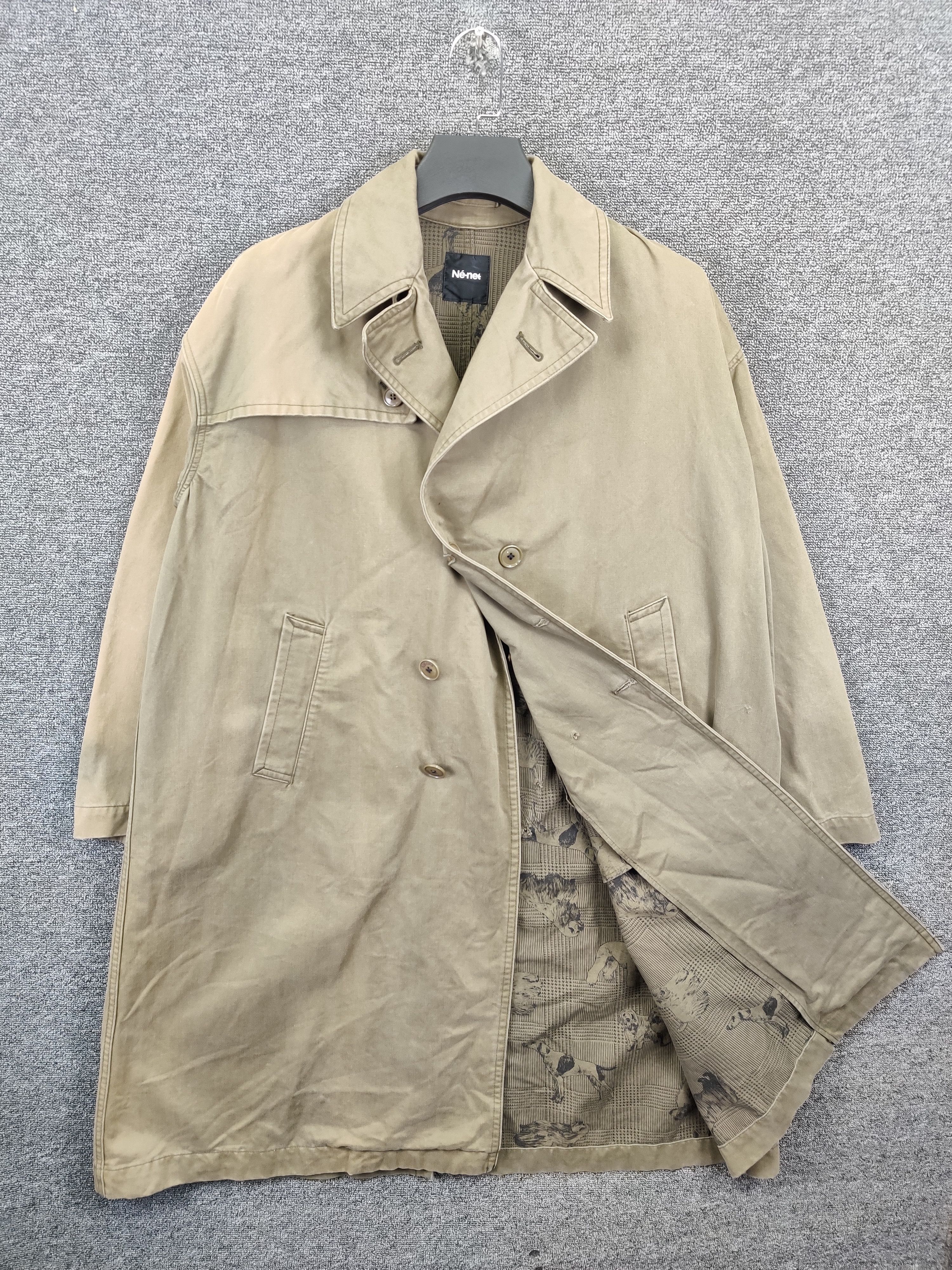 Ne-Net Vintage Ne-Net Double Breasted Sun Faded Trench Coat Size US XL / EU 56 / 4 - 1 Thumbnail