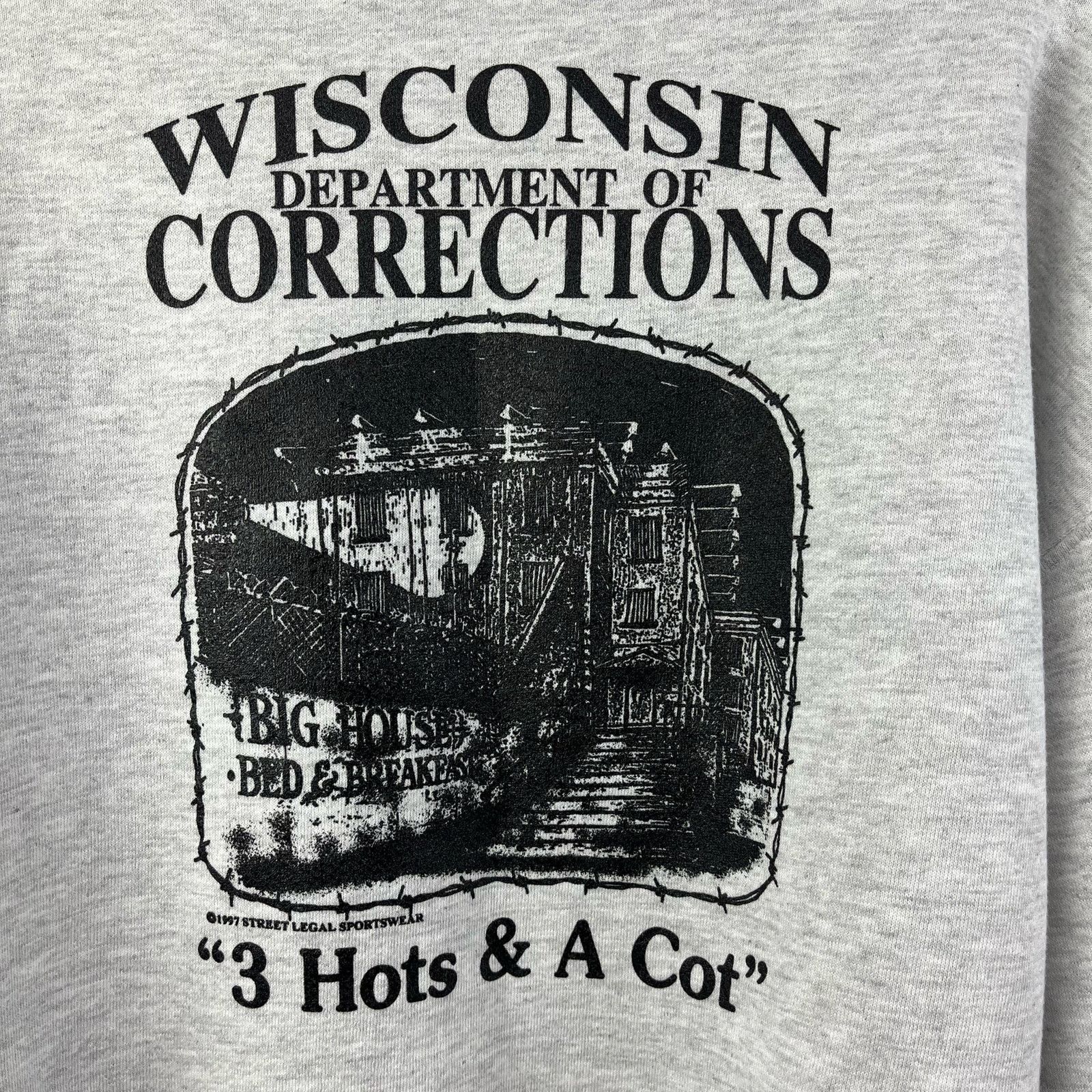 Jerzees Vintage 1997 Wisconsin Department of Corrections Sweater XL Size XL / US 12-14 / IT 48-50 - 8 Thumbnail