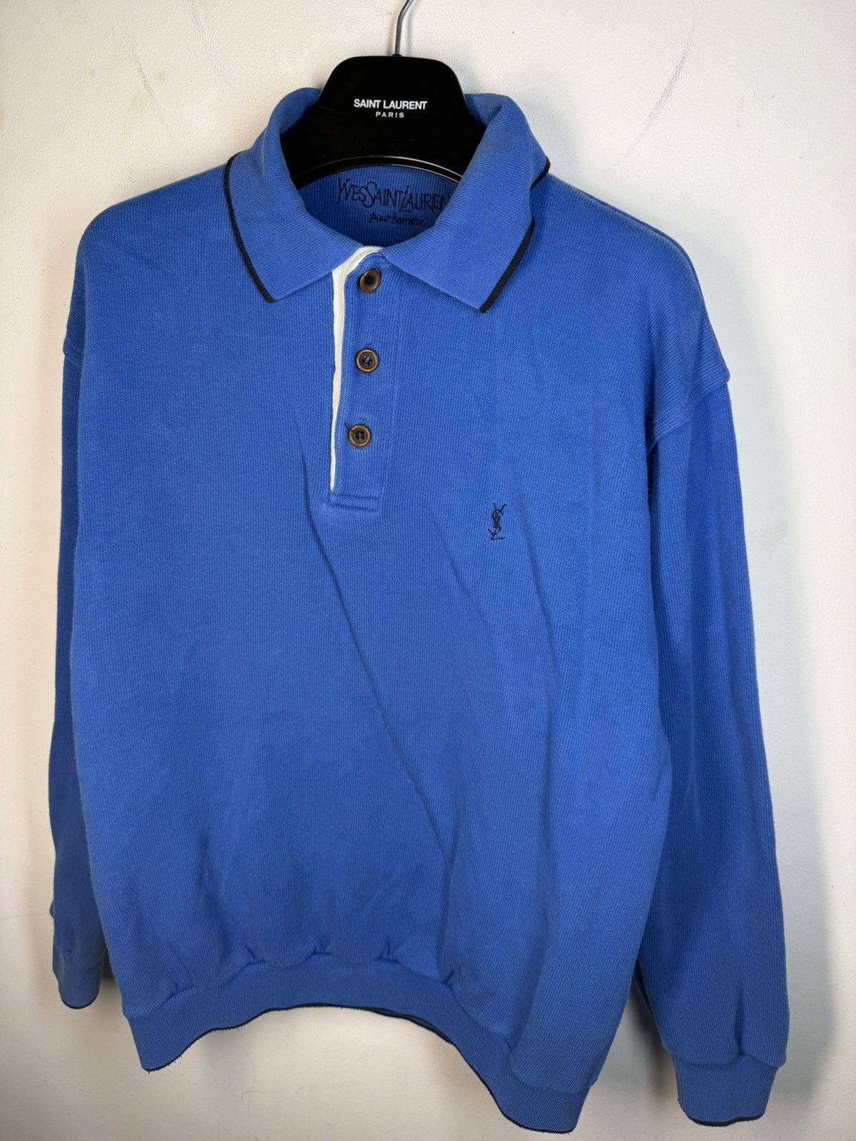 Yves Saint Laurent 90s YSL Sweatshirt 1/4 Quarter Zip y2k Sweater Old Money Size US M / EU 48-50 / 2 - 9 Thumbnail