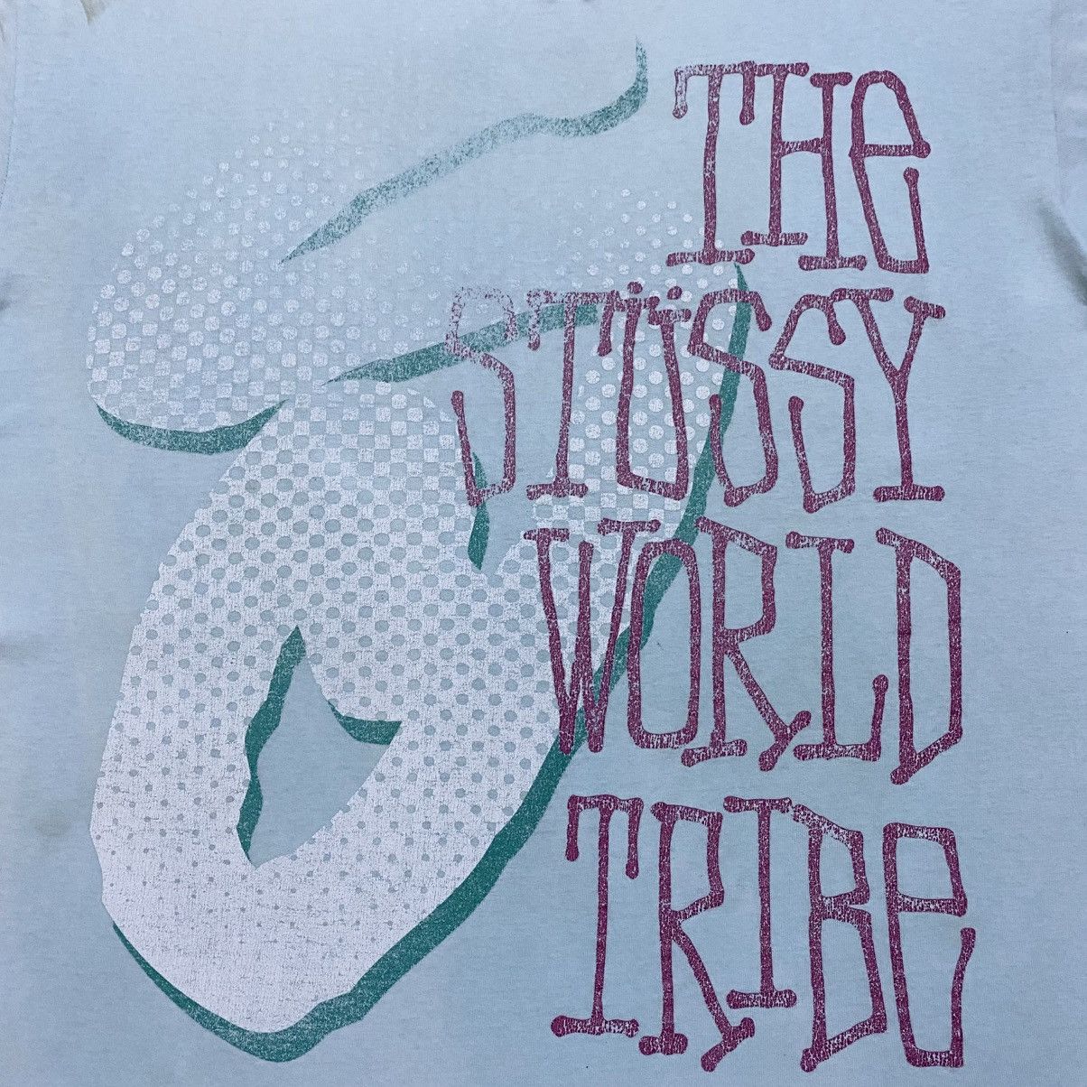 Stussy Rare‼️🔥Vintage Distress Stussy World Tribe Over Print T-Shirt Size US L / EU 52-54 / 3 - 9 Thumbnail